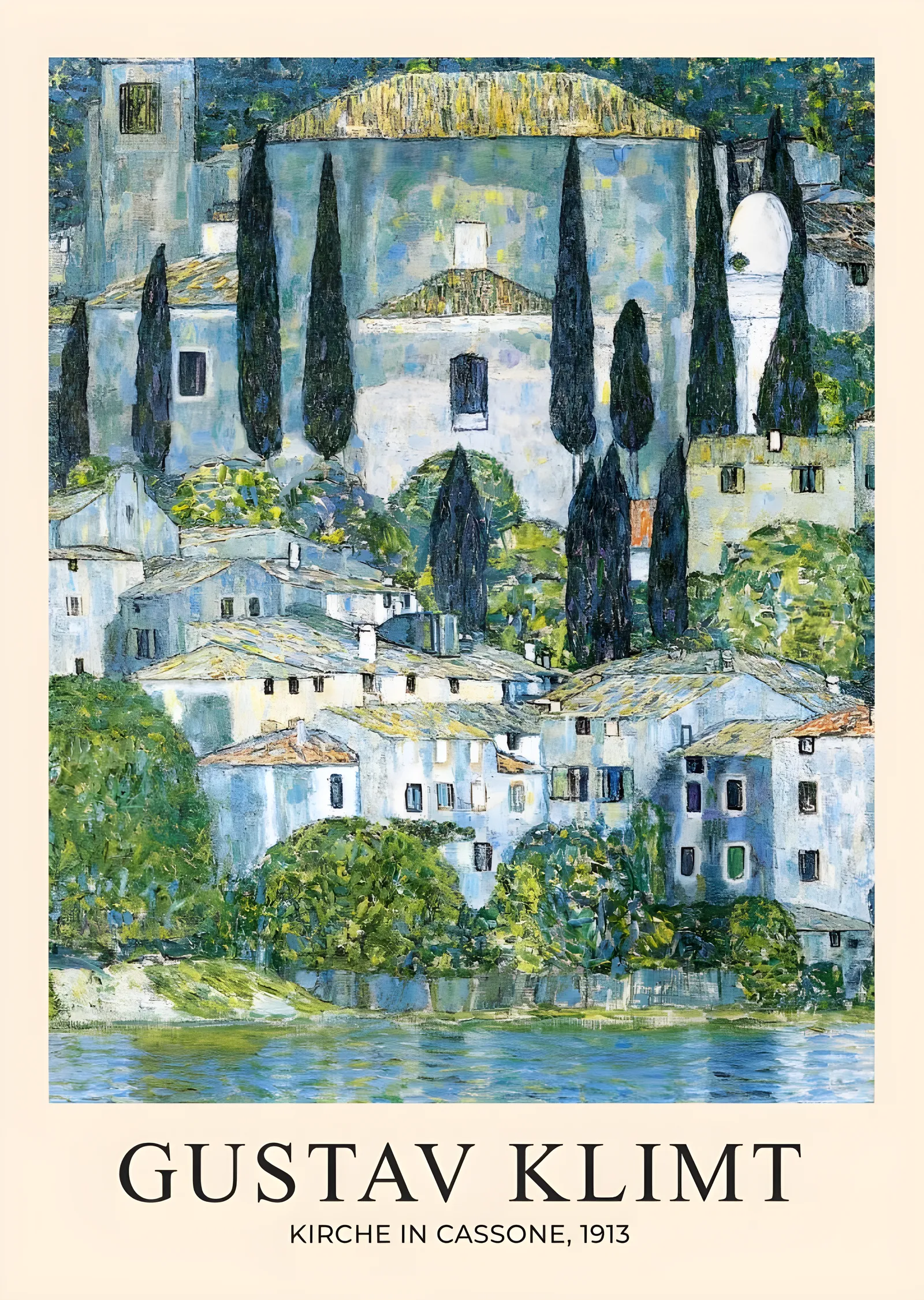 Gustav Klimt: Kirche in Cassone metal tablo