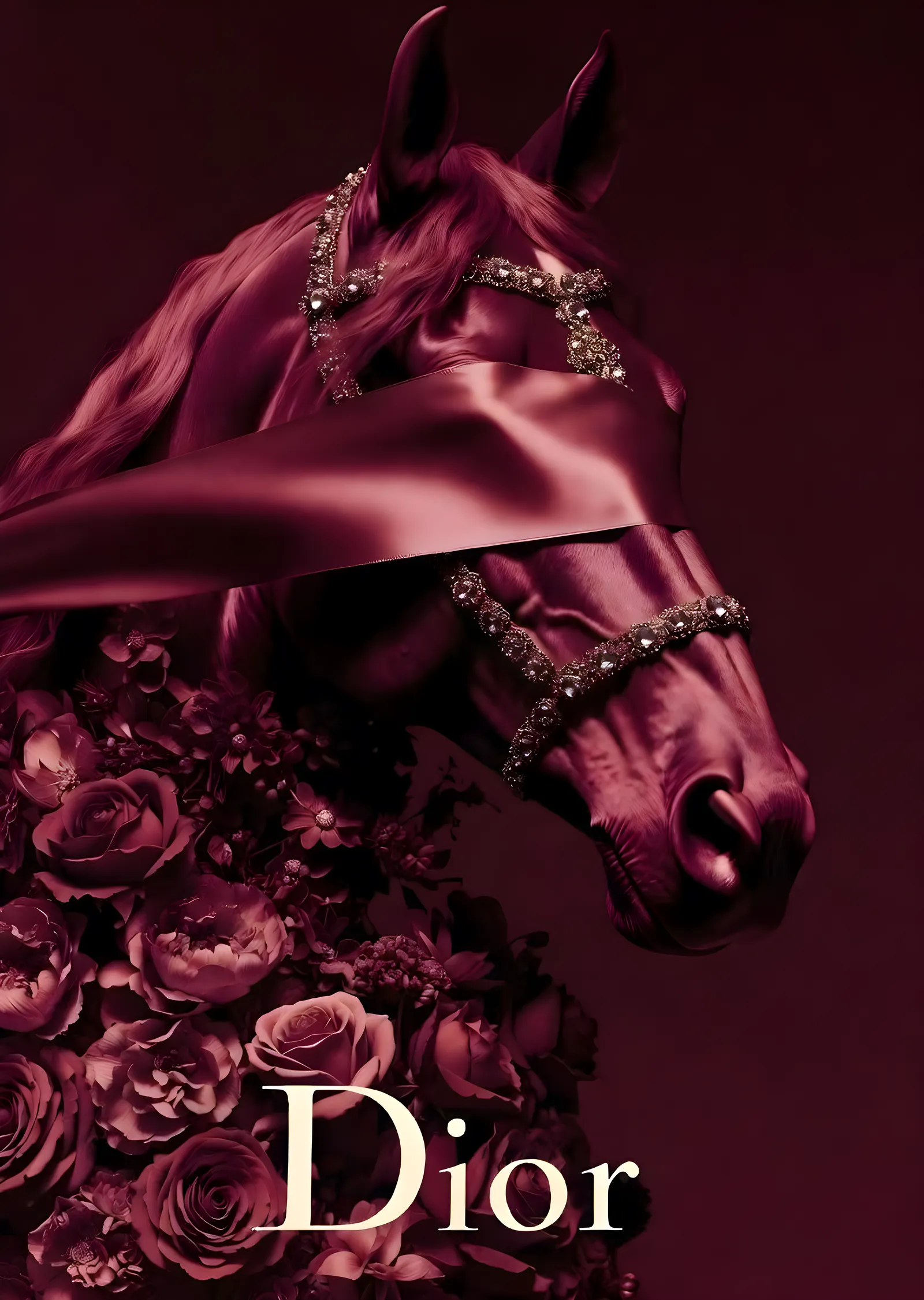 Dior: Lüks ve Zarif Atlı Sanat metal tablo