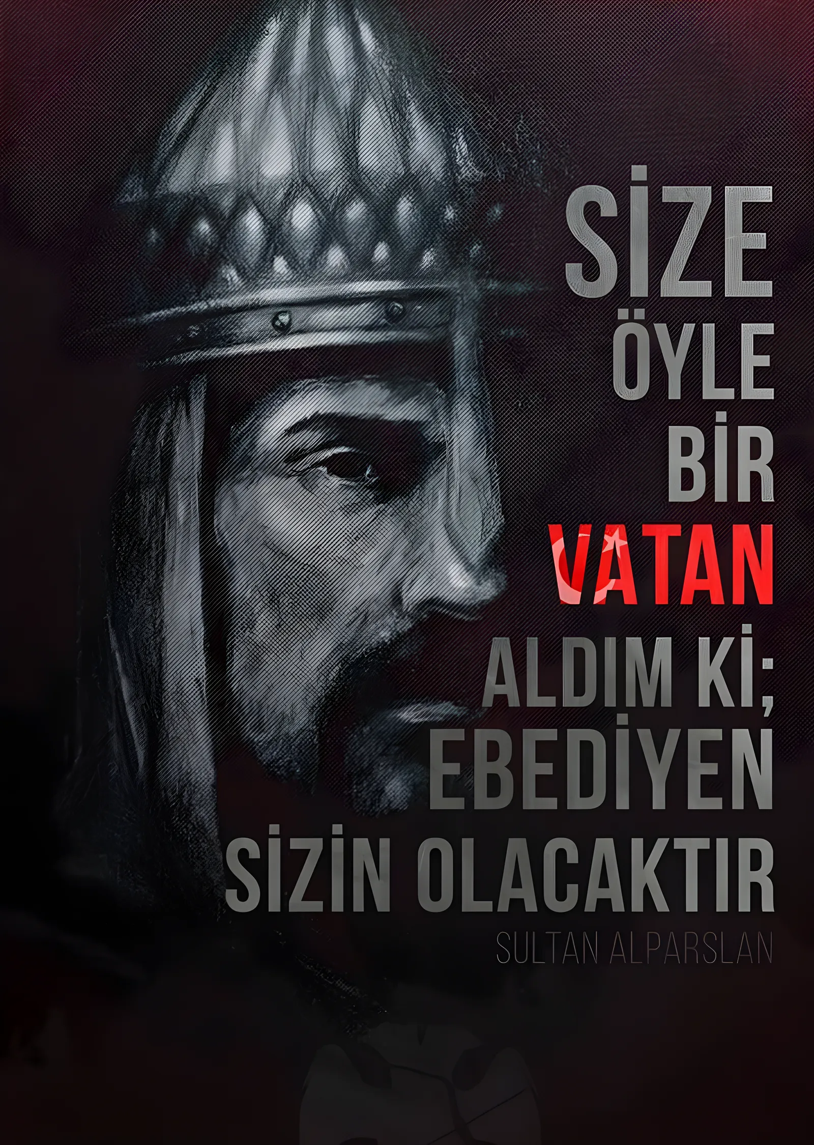 Alp Arslan: Size Öyle Bir Vatan Aldım Ki metal tablo