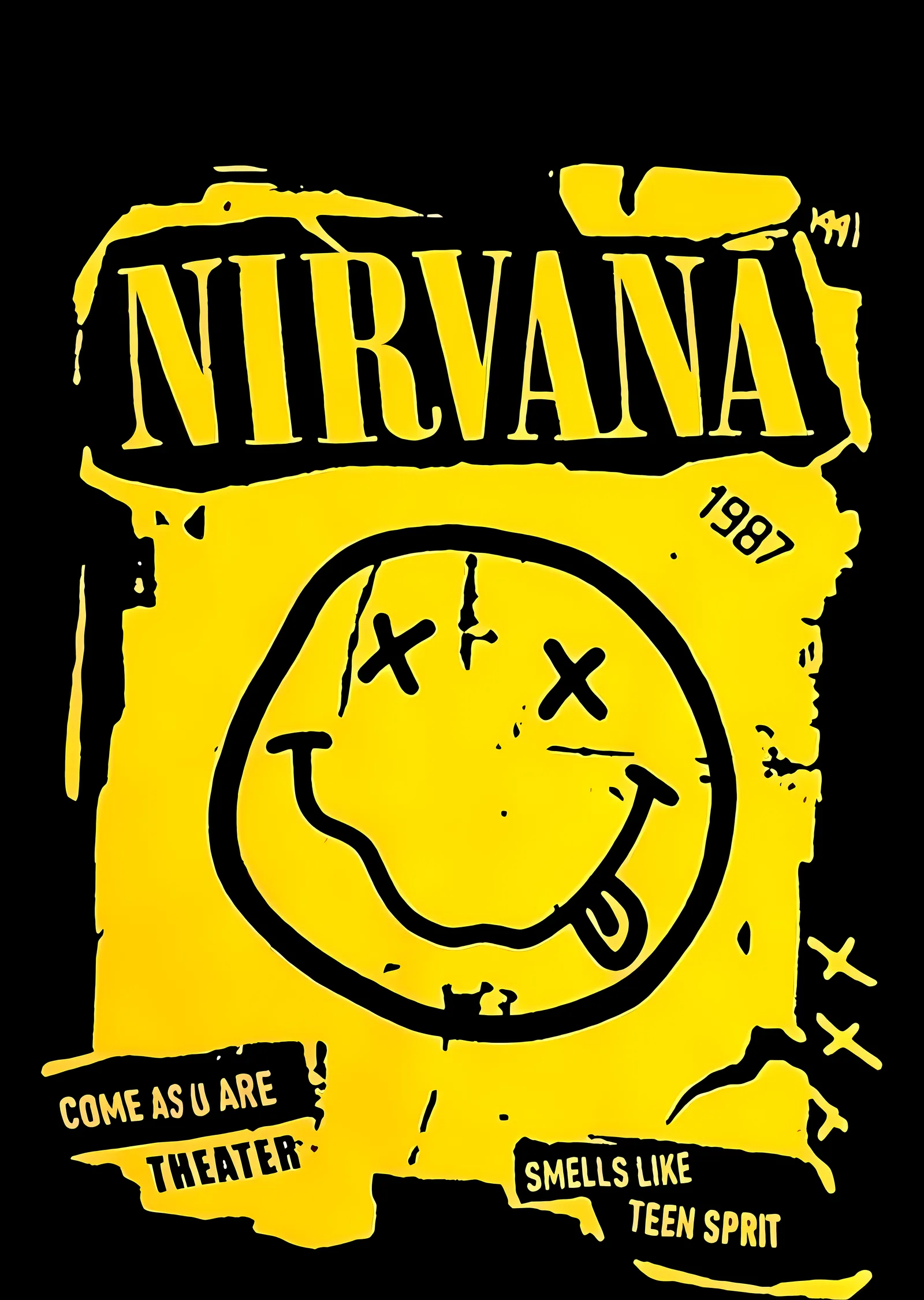 Nirvana: İkonik Gülen Yüz metal tablo