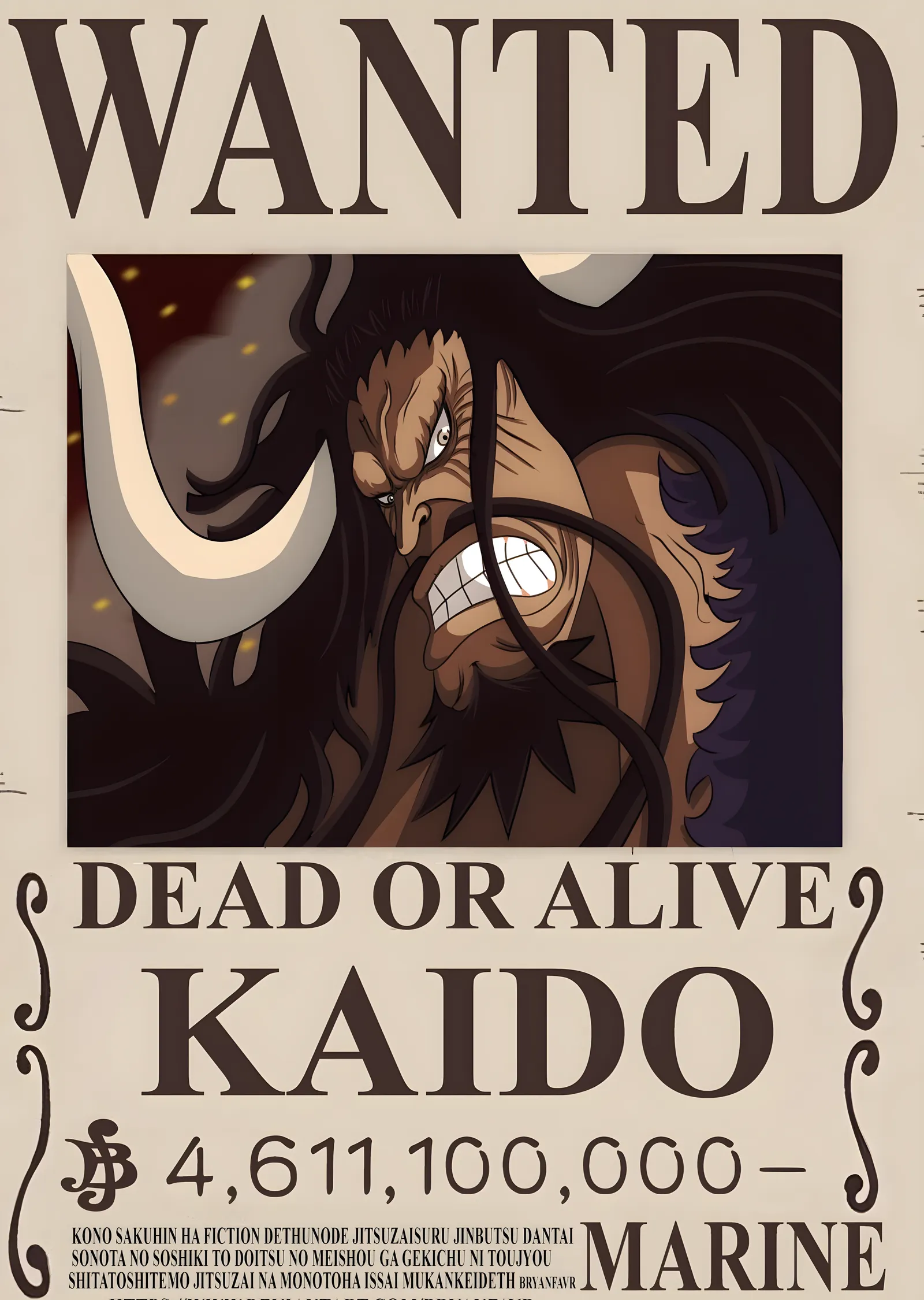 Kaido: Güçlü Ejderha metal tablo