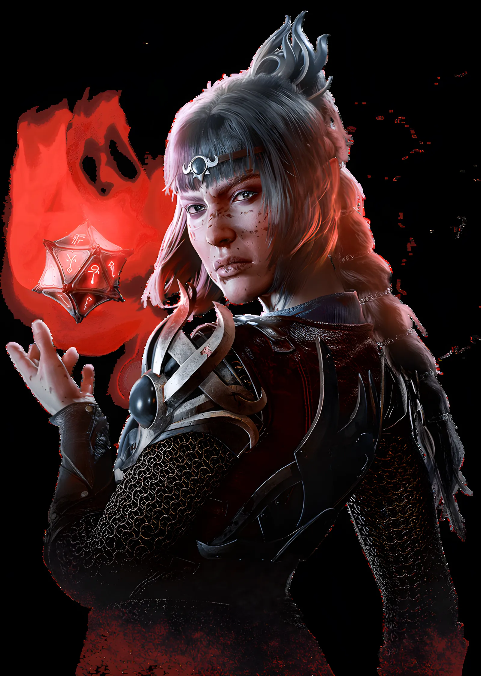 Baldur's Gate 3 Karlach: Kızıl Alev metal tablo