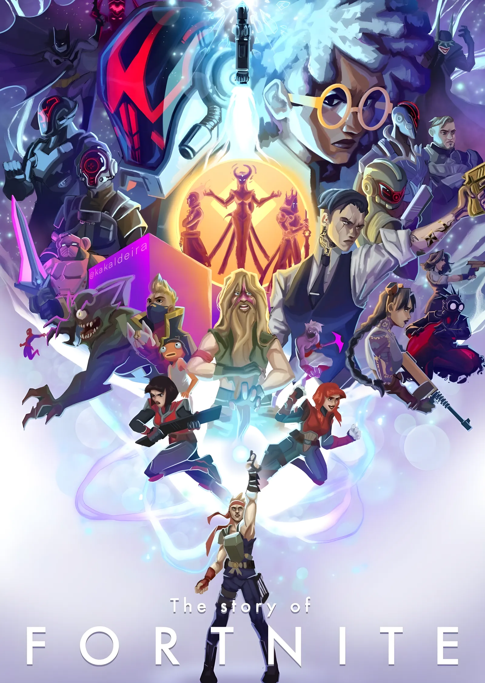 The Story of Fortnite metal tablo