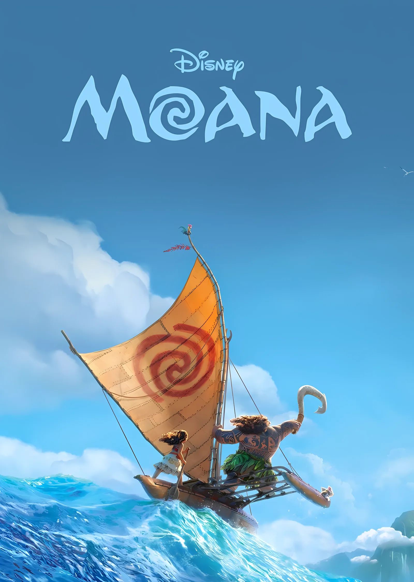 Moana: Yelkenli Kano metal tablo