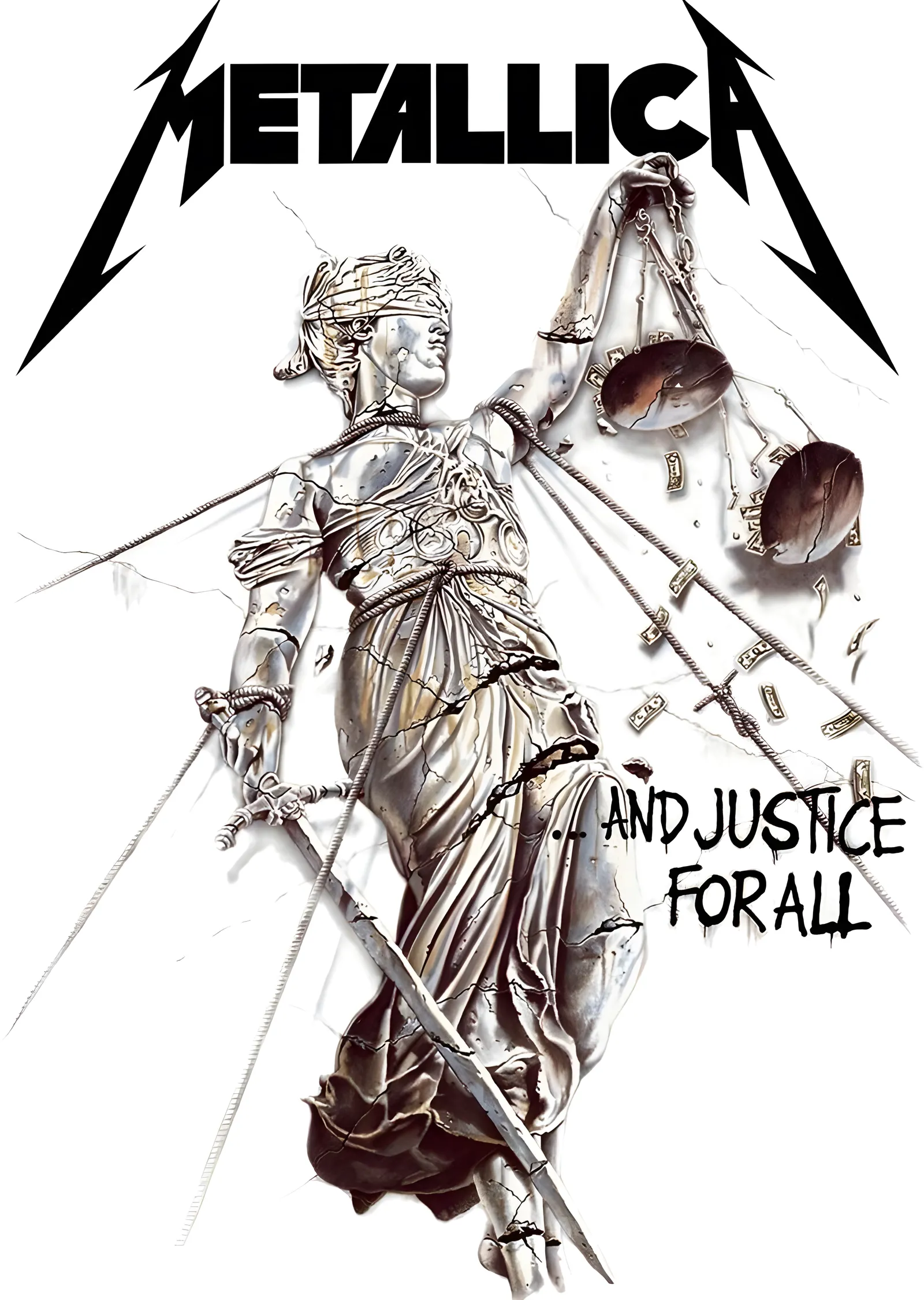 Metallica: And Justice for All Beyaz metal tablo