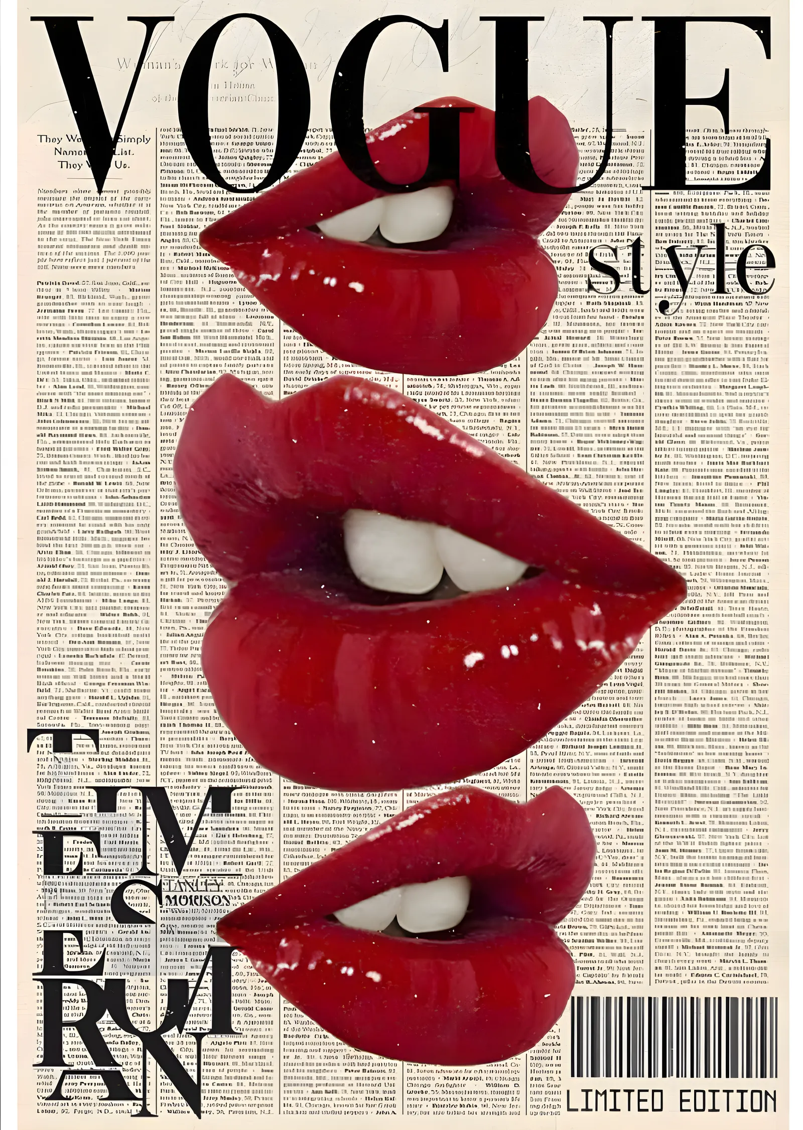 Vogue Style: Temptation metal tablo