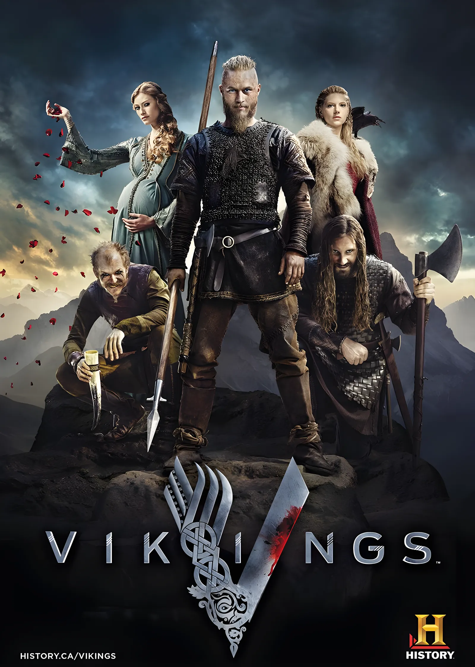 Vikings: Kayalıkta Savaşçı Kadrosu metal tablo