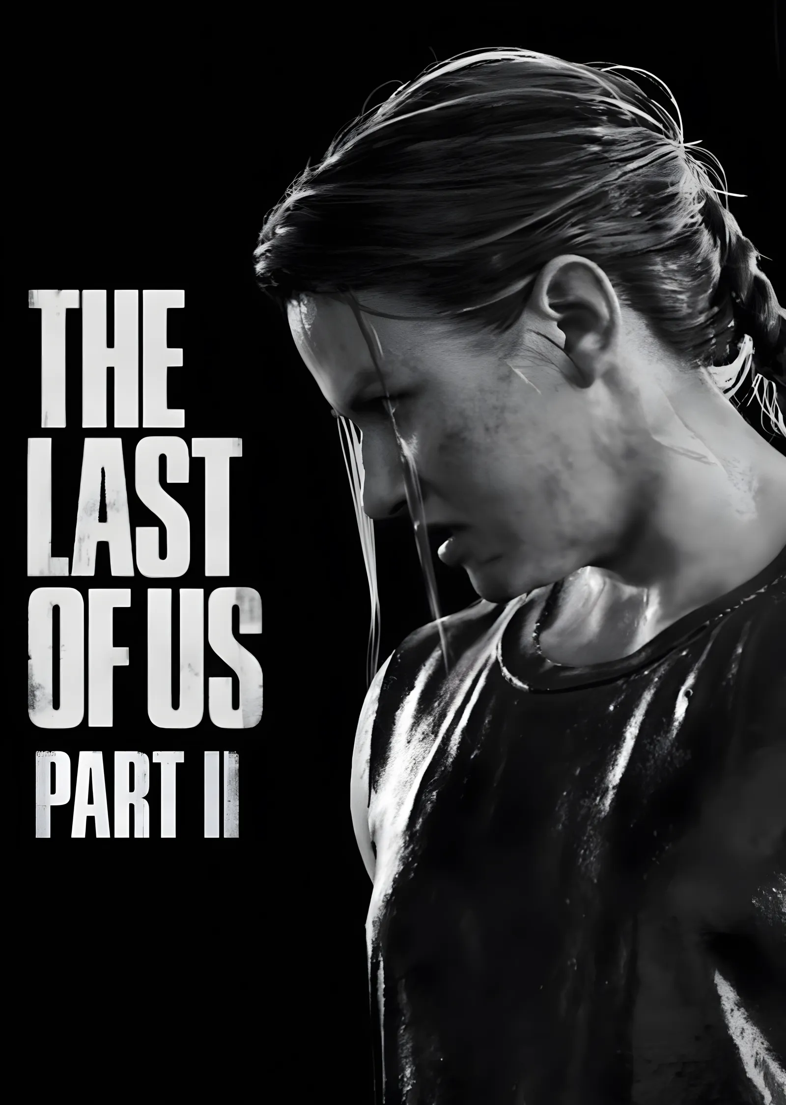 The Last of Us Part II: Siyah Beyaz Portre metal tablo