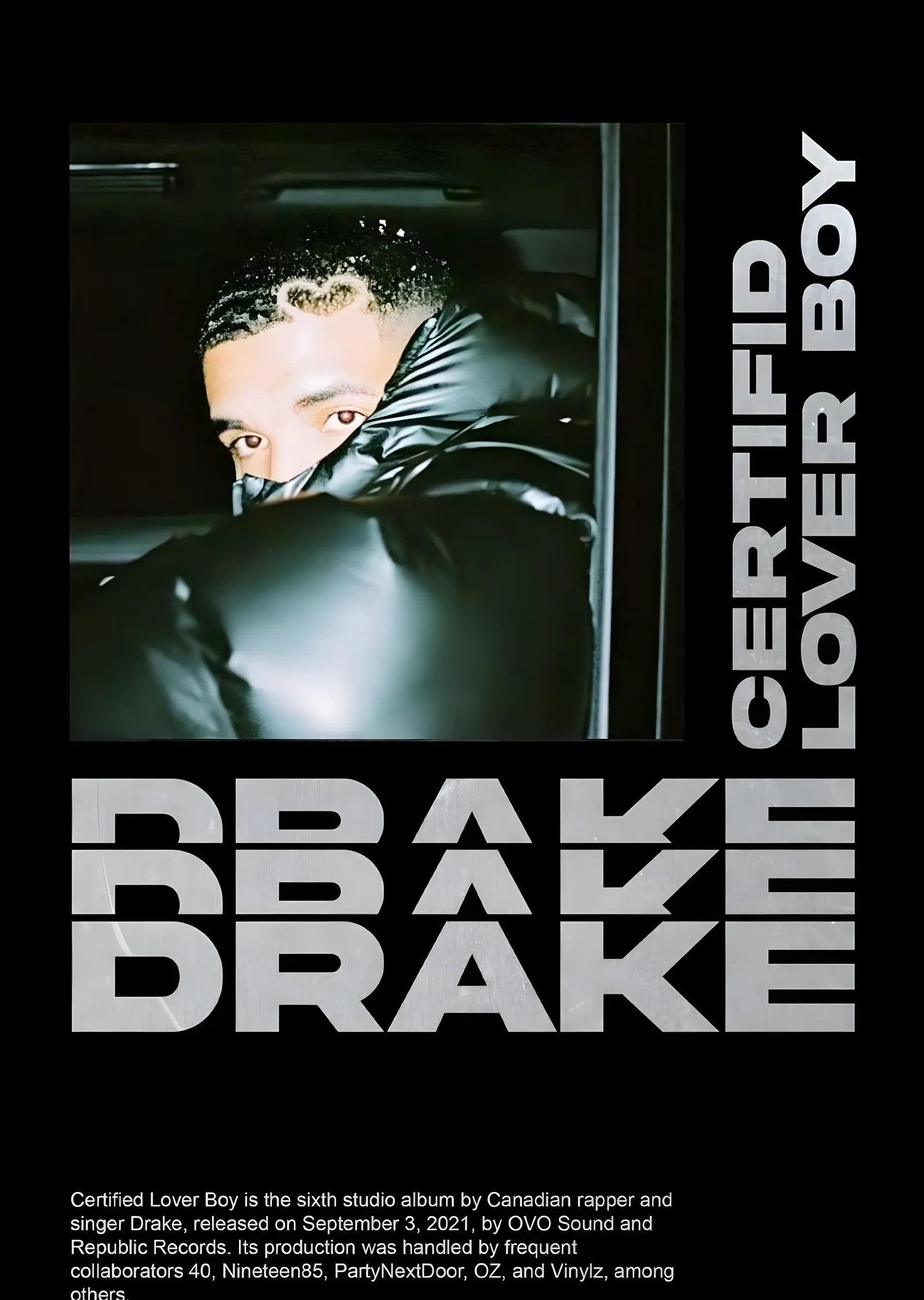 Drake - Certified Lover Boy metal tablo
