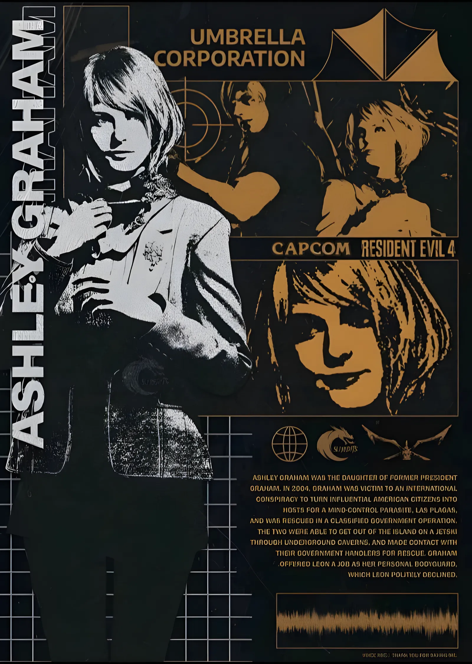 Resident Evil 4: Ashley Graham metal tablo