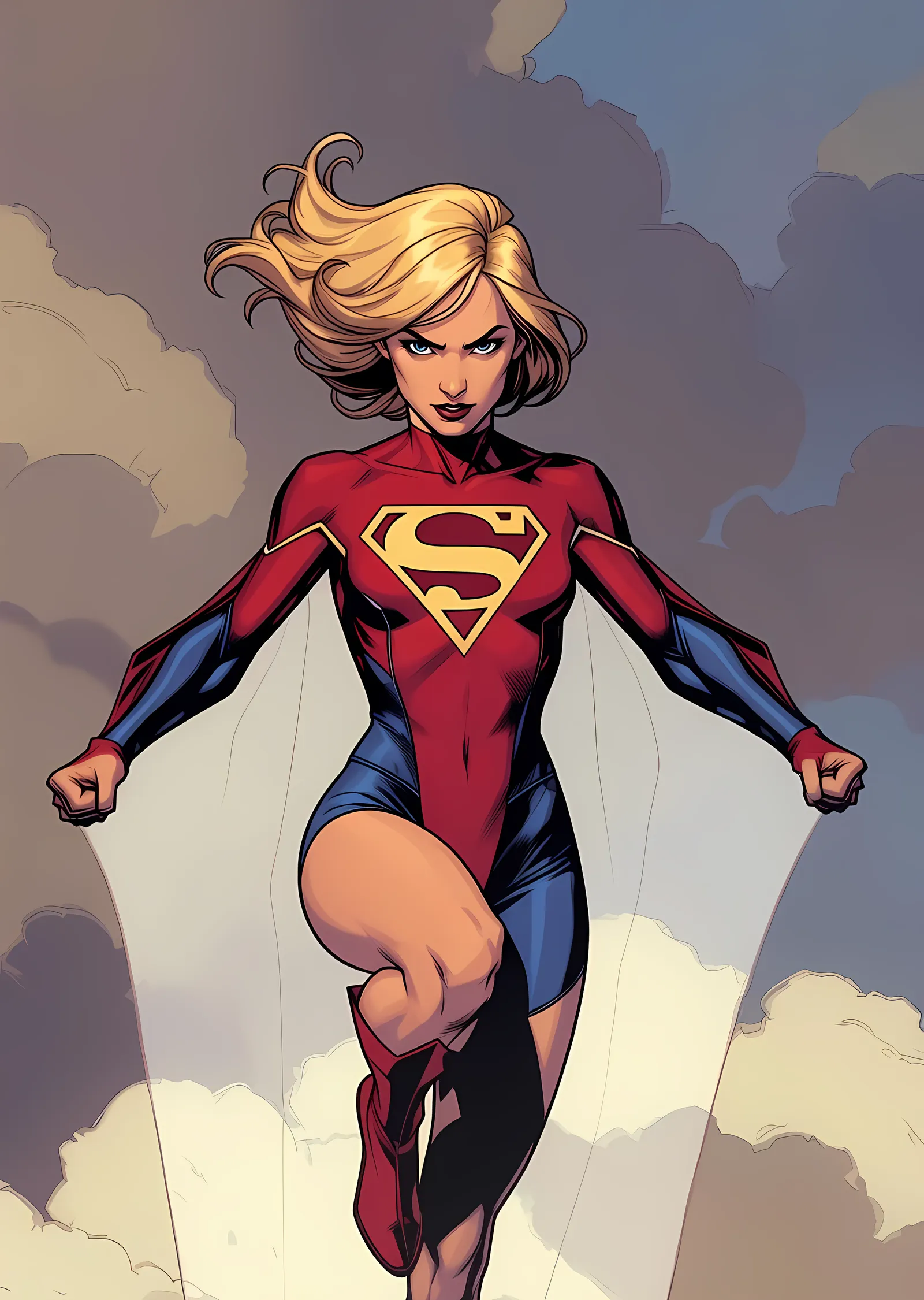 Supergirl - Bulutların Üstünde metal tablo