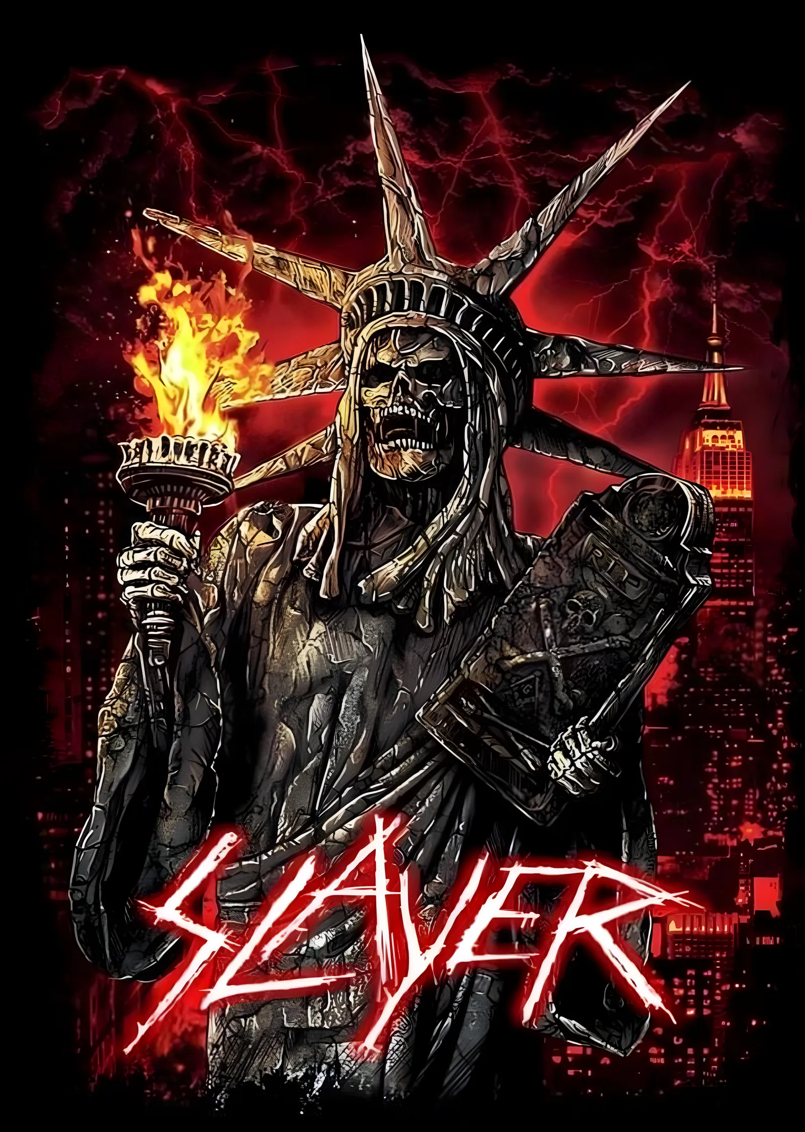 Slayer: Özgürlük Heykeli metal tablo