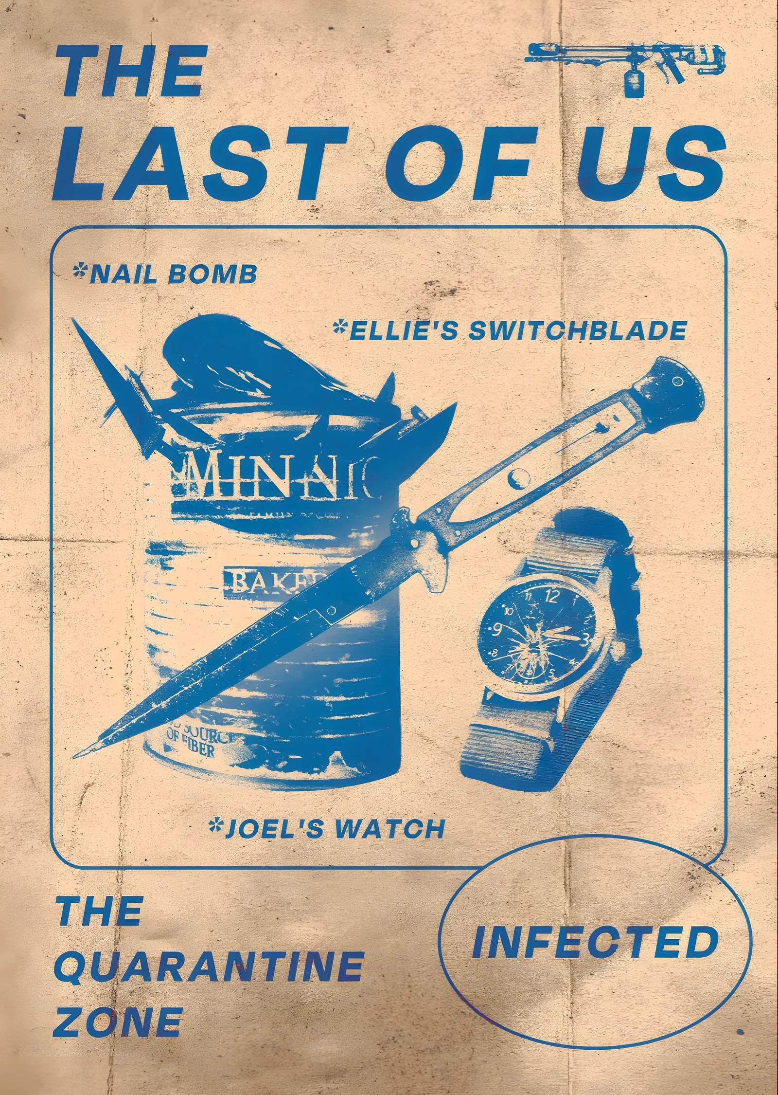 The Last of Us: Mavi Şema metal tablo