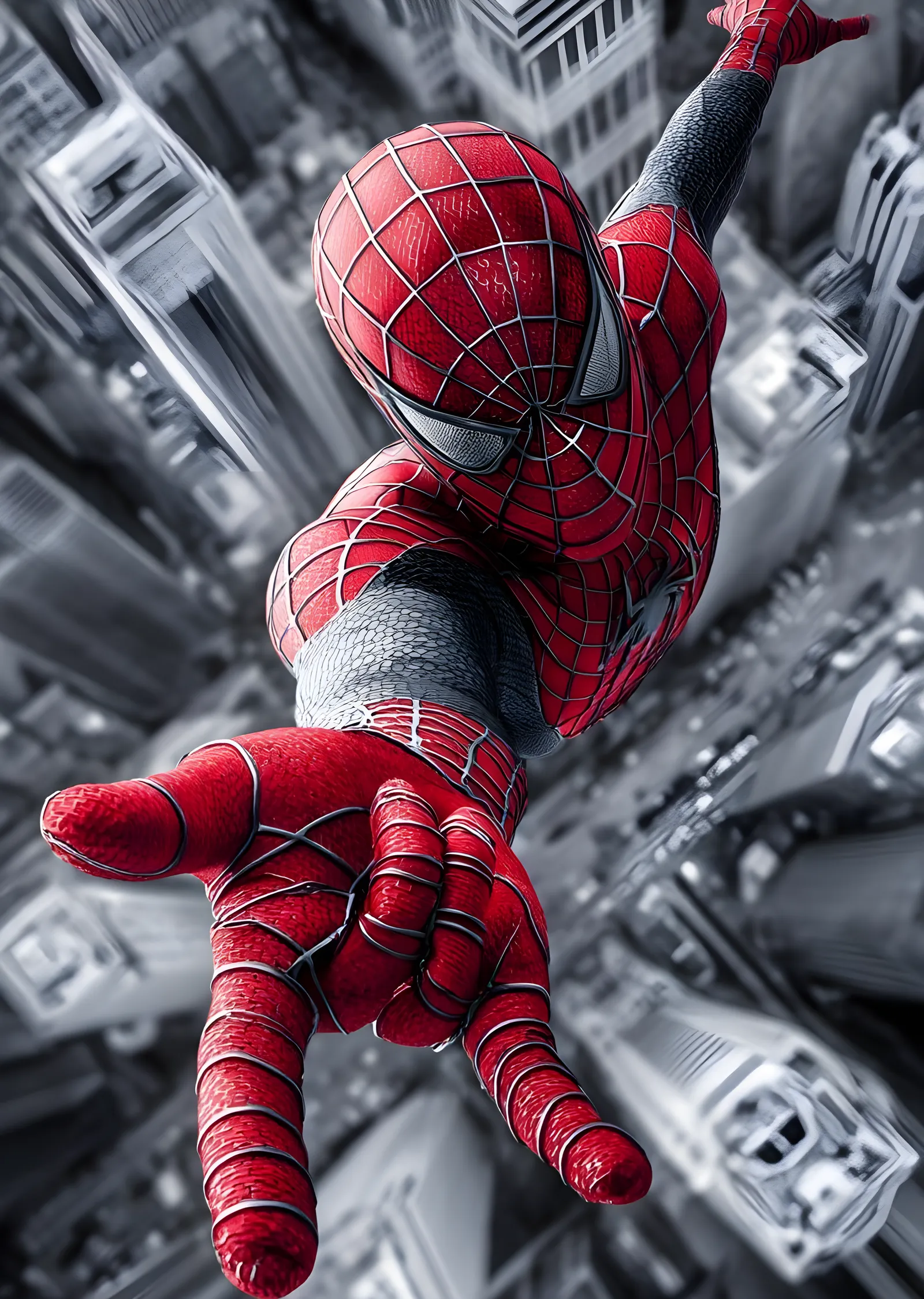 Spider-Man - Şehirde Salınım metal tablo