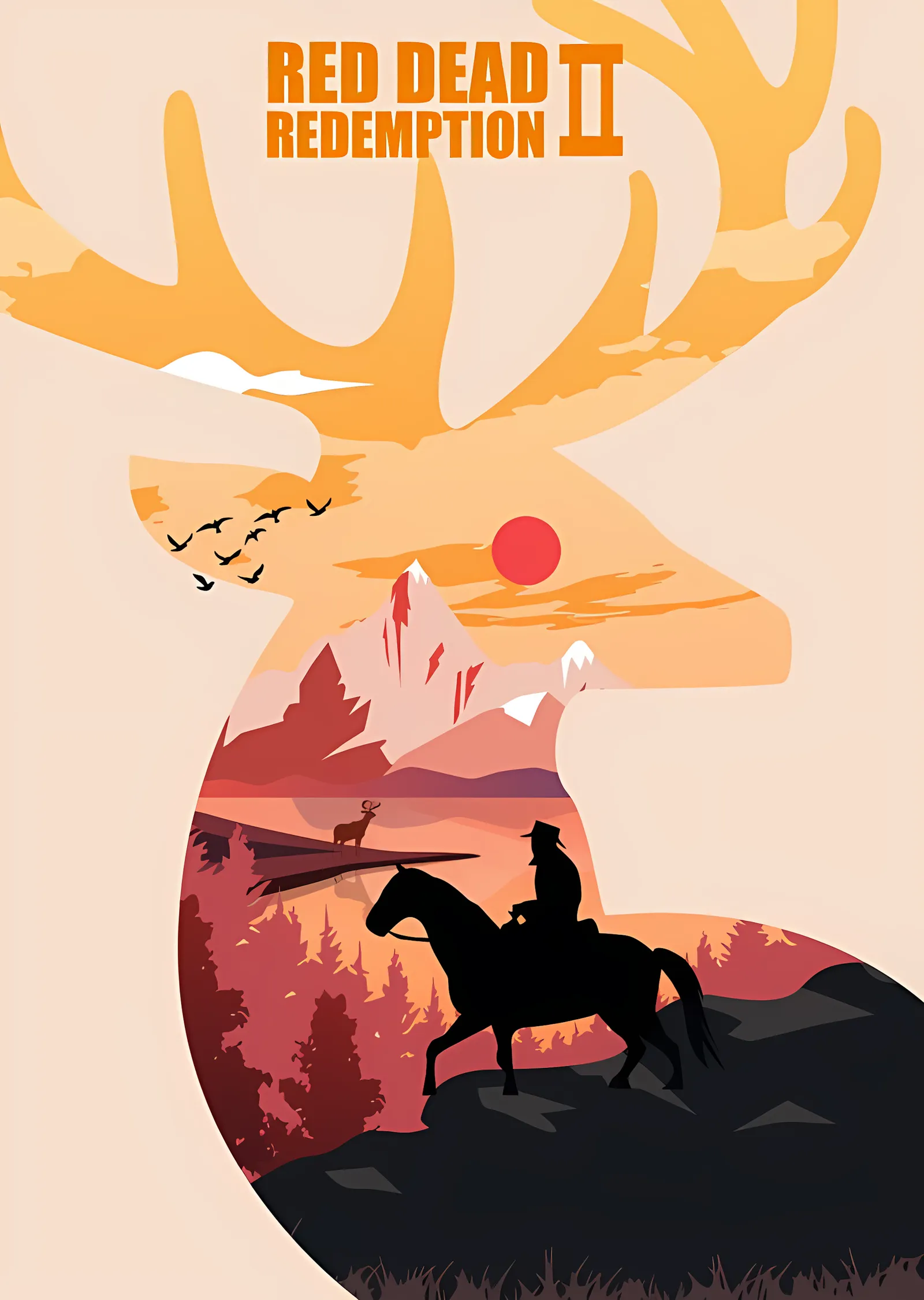 Red Dead Redemption II metal tablo