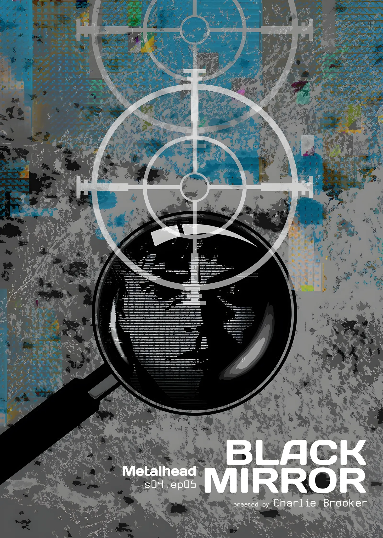 Black Mirror - Metalhead metal tablo