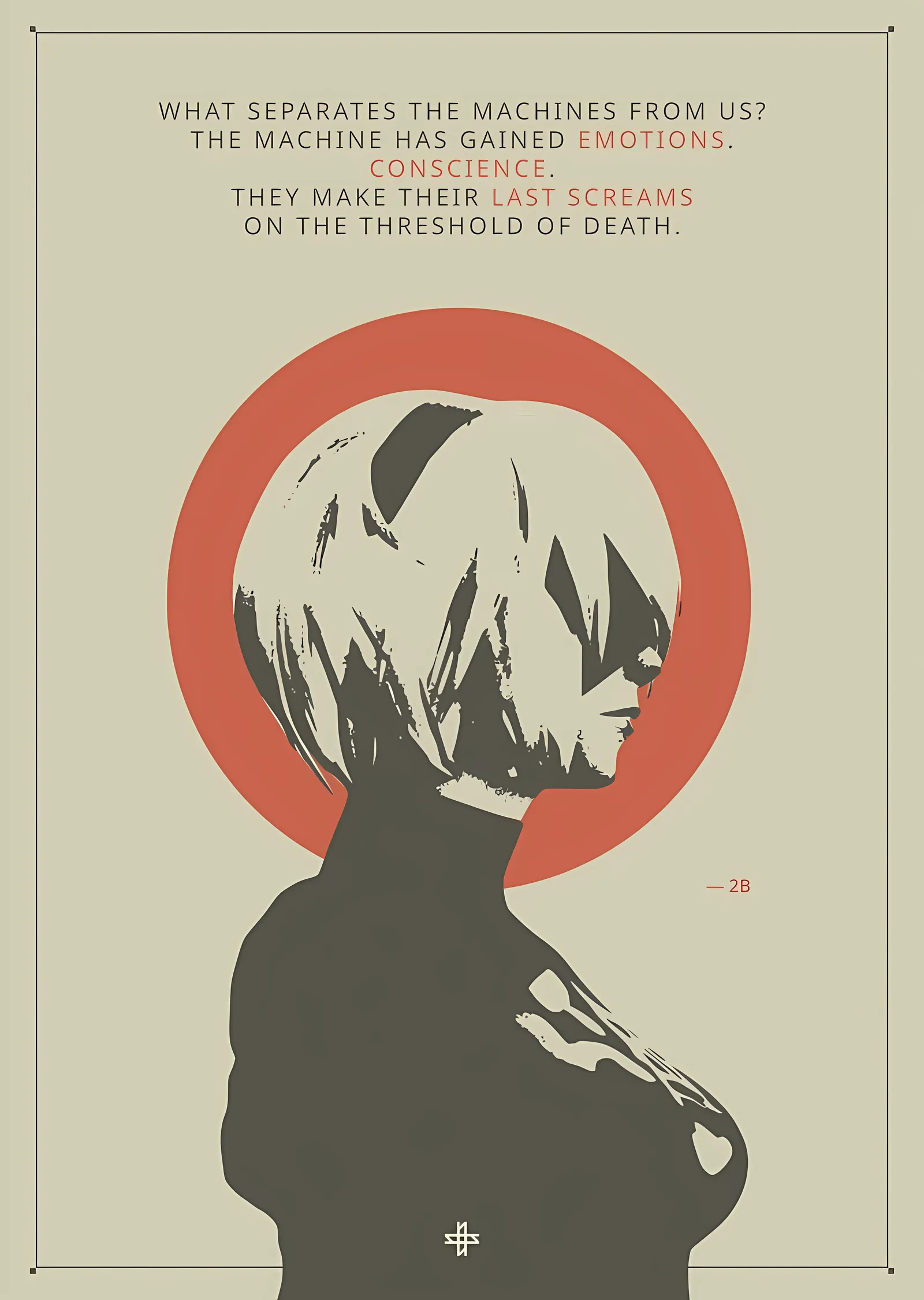NieR Automata: Makineleri Bizden Ayıran Ne? metal tablo