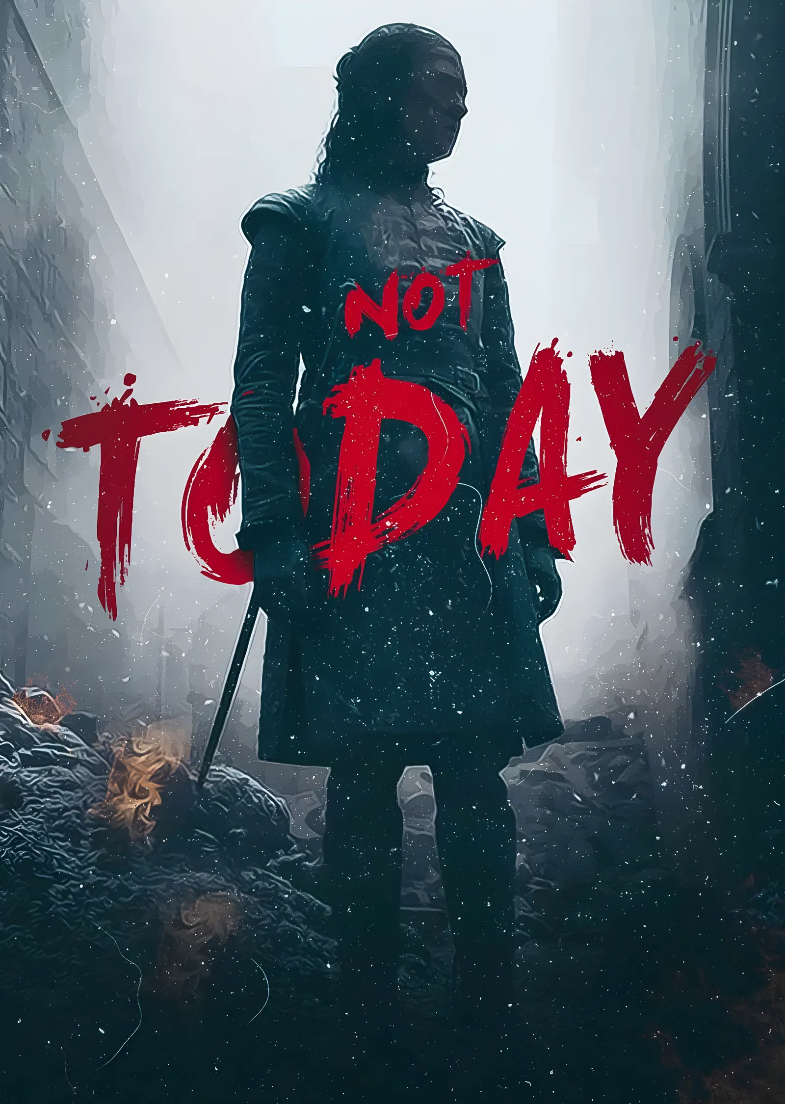 Game of Thrones: Not Today metal tablo