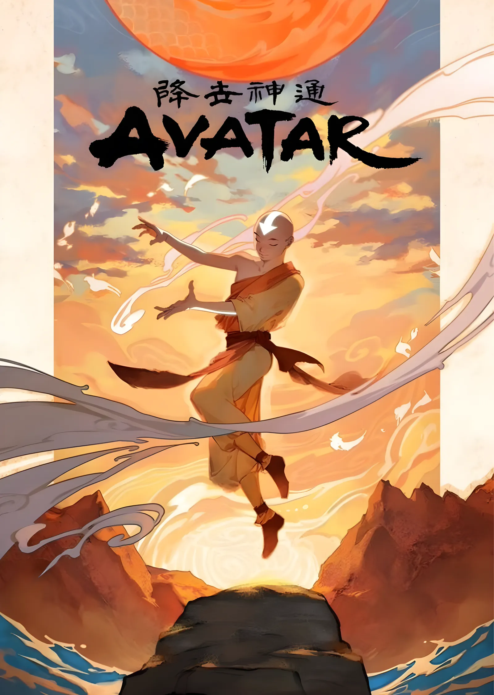Avatar: Aang'in Gün Batımı Yolculuğu metal tablo