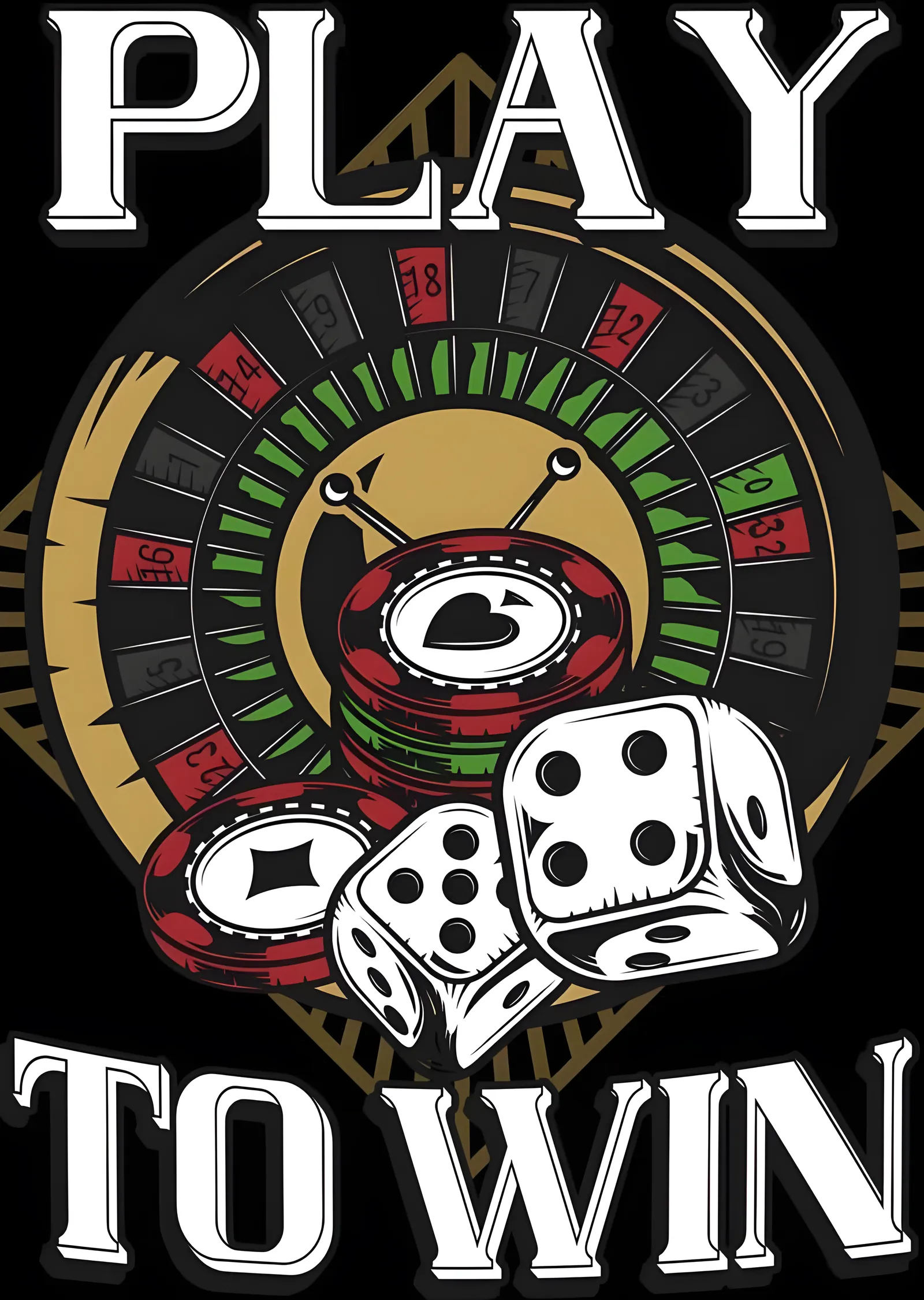 Play to Win metal tablo