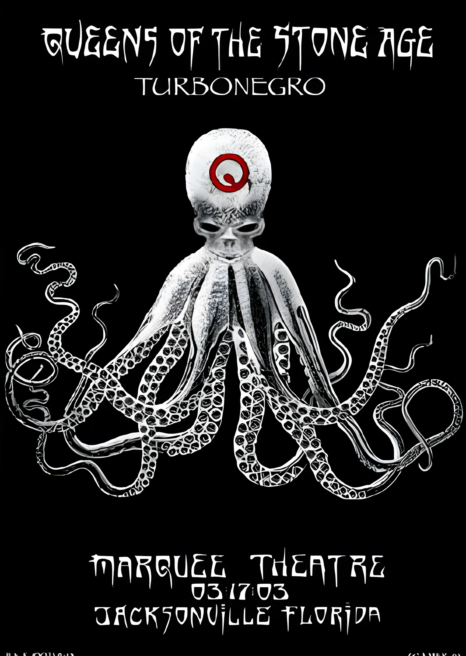 Queens of the Stone Age: Marquee Theatre 2003 metal tablo