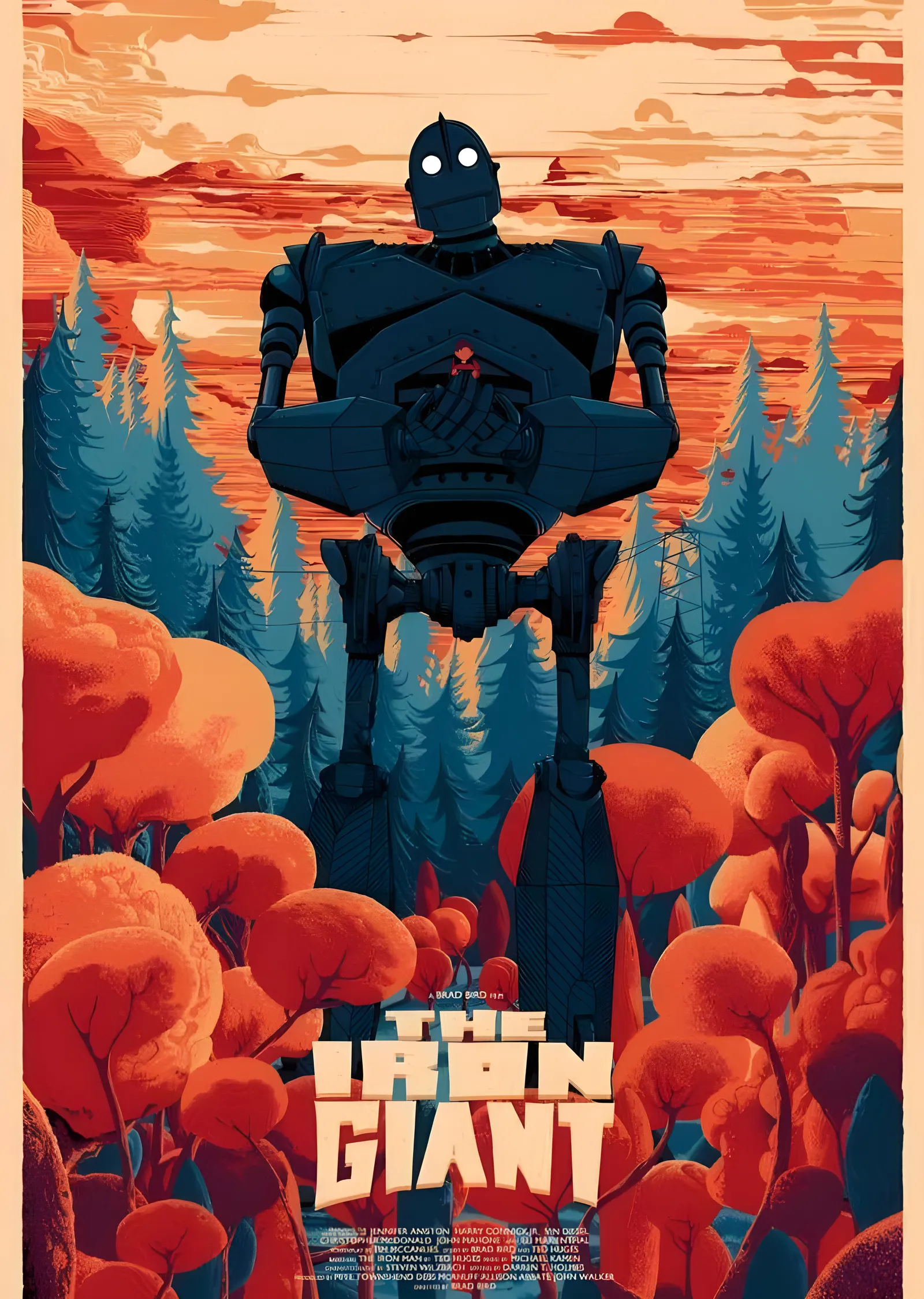The Iron Giant metal tablo