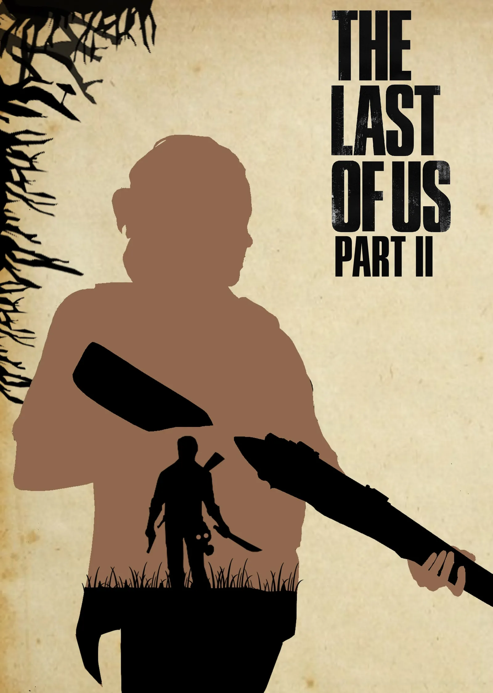 The Last of Us Part II: Krem Siluet metal tablo