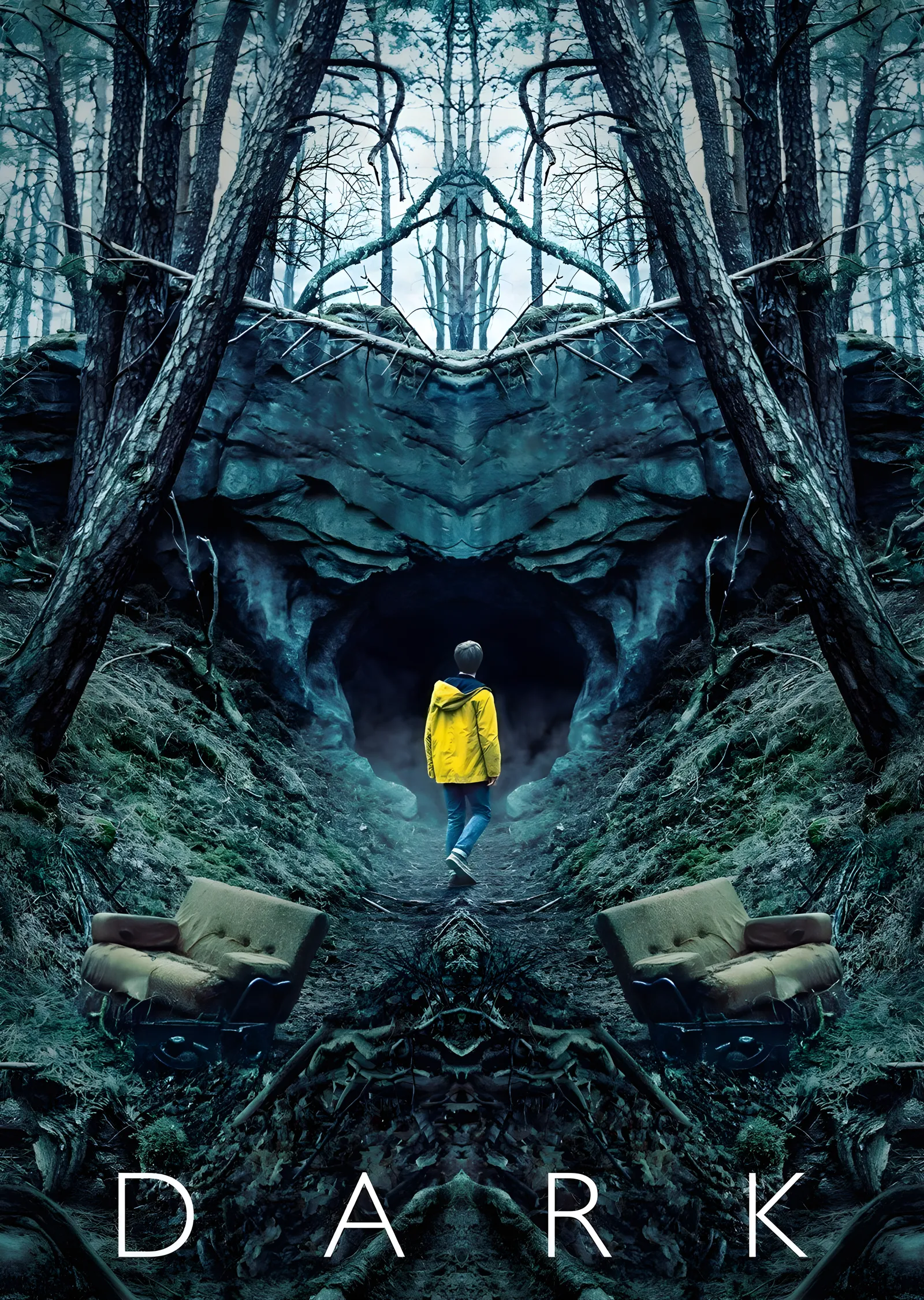 Dark - Tünelde Sarı Ceket metal tablo