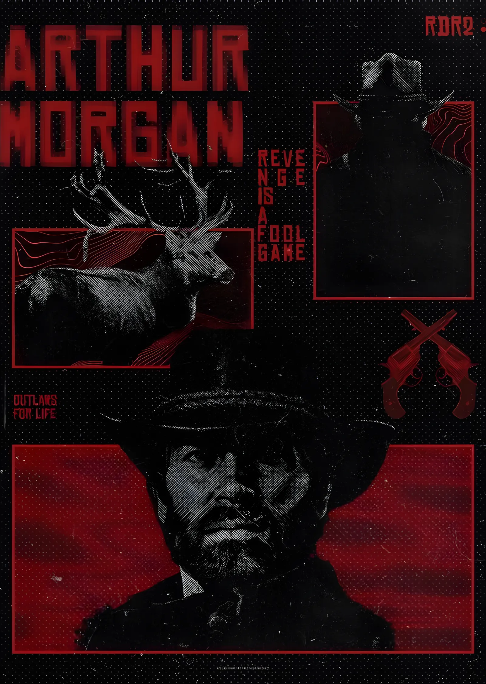 Red Dead Redemption II: Arthur Morgan metal tablo