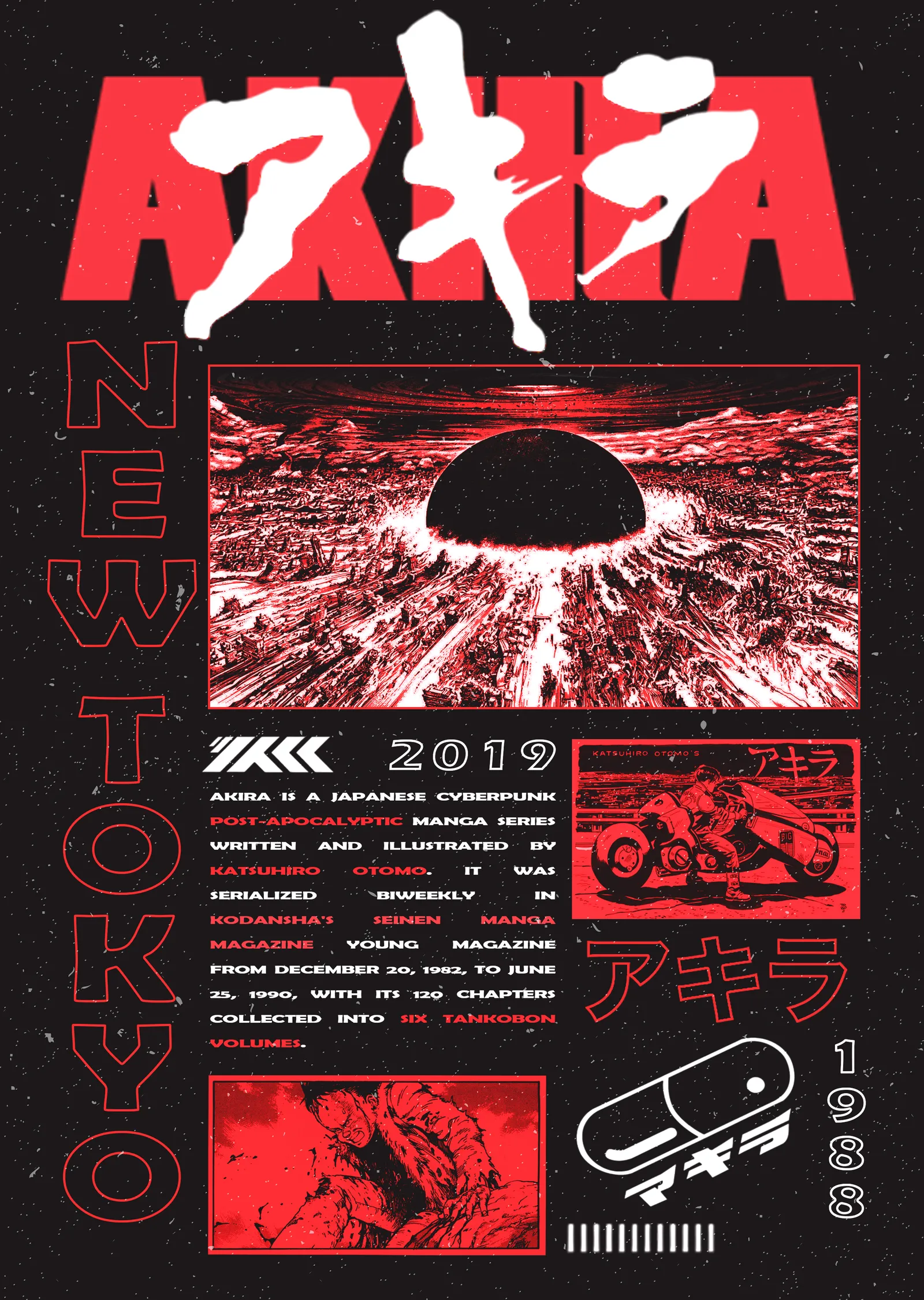 Akira: Neo Tokyo 1988 Patlaması metal tablo