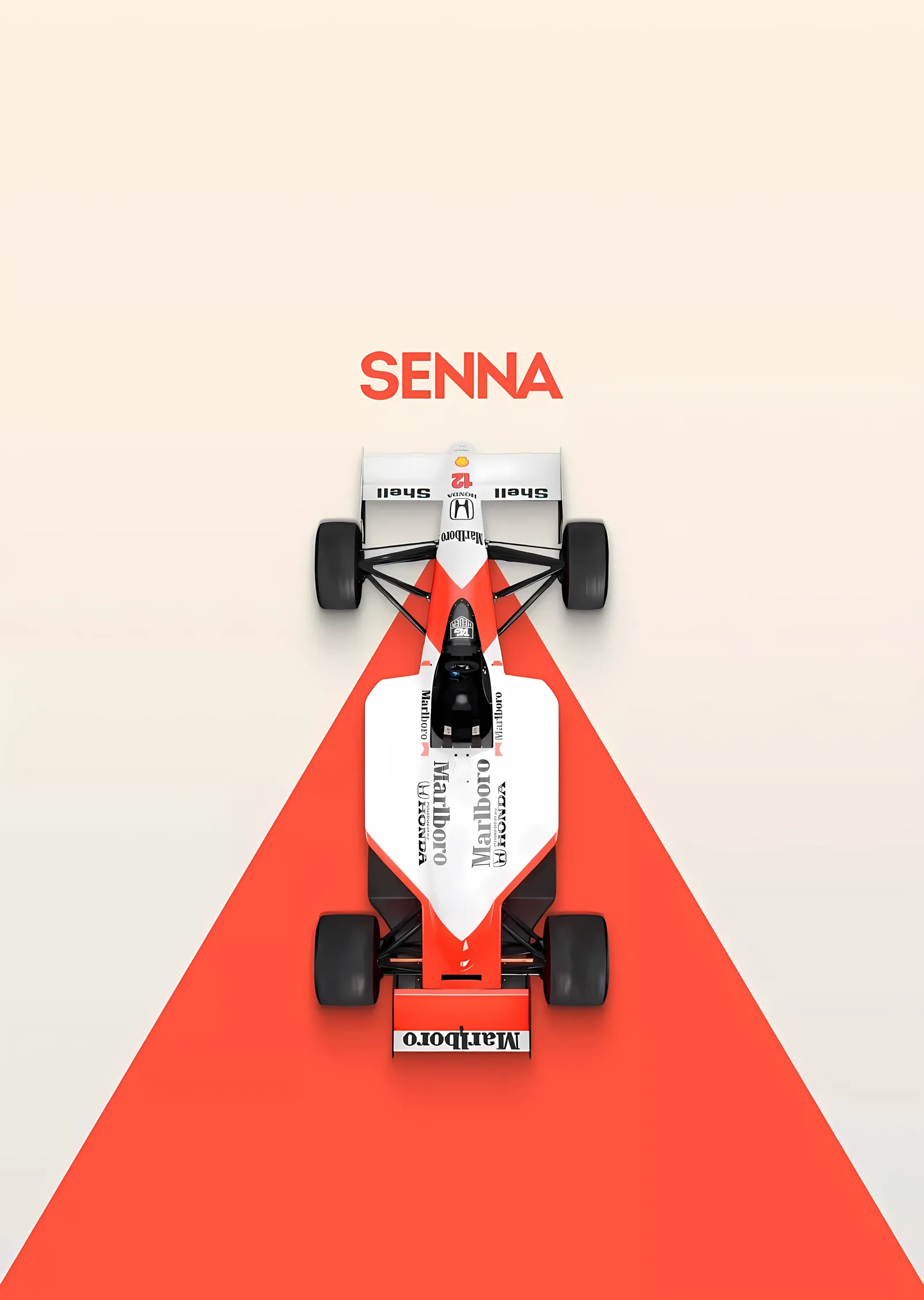 Senna: Formula 1 İkonu metal tablo