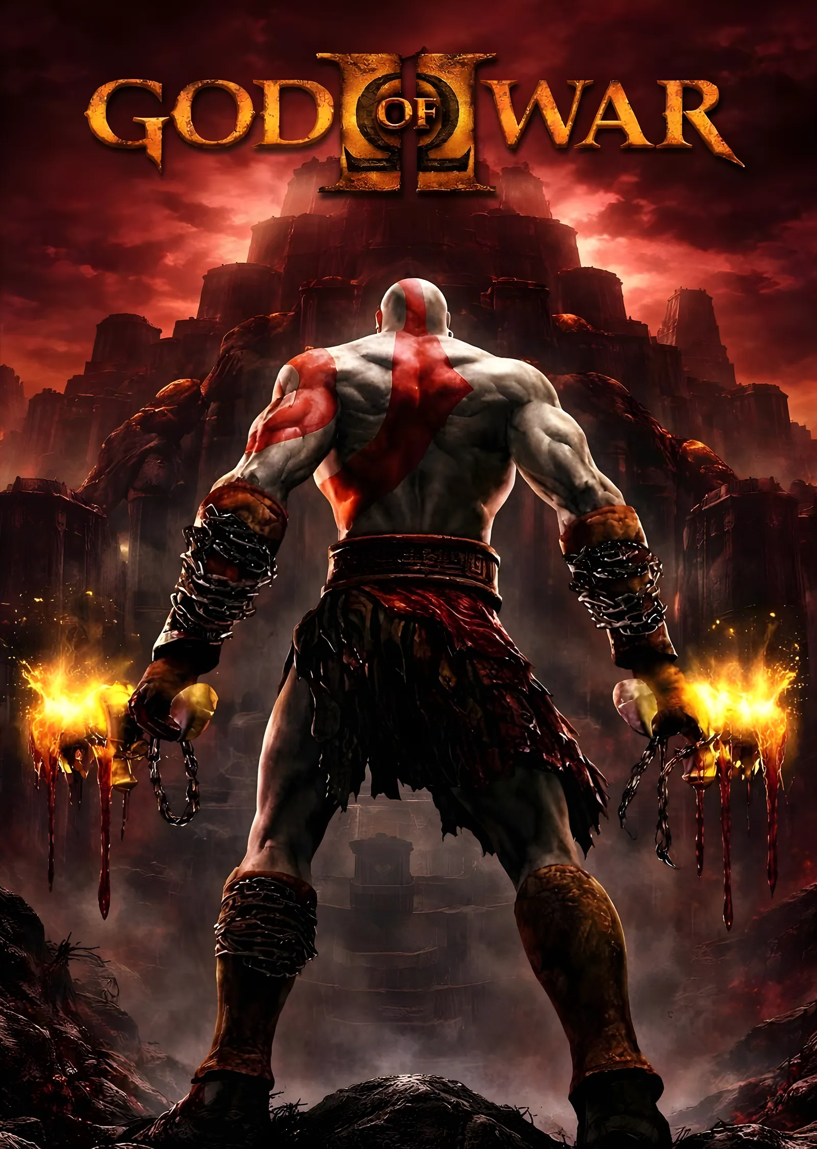 God of War II: Piramit metal tablo