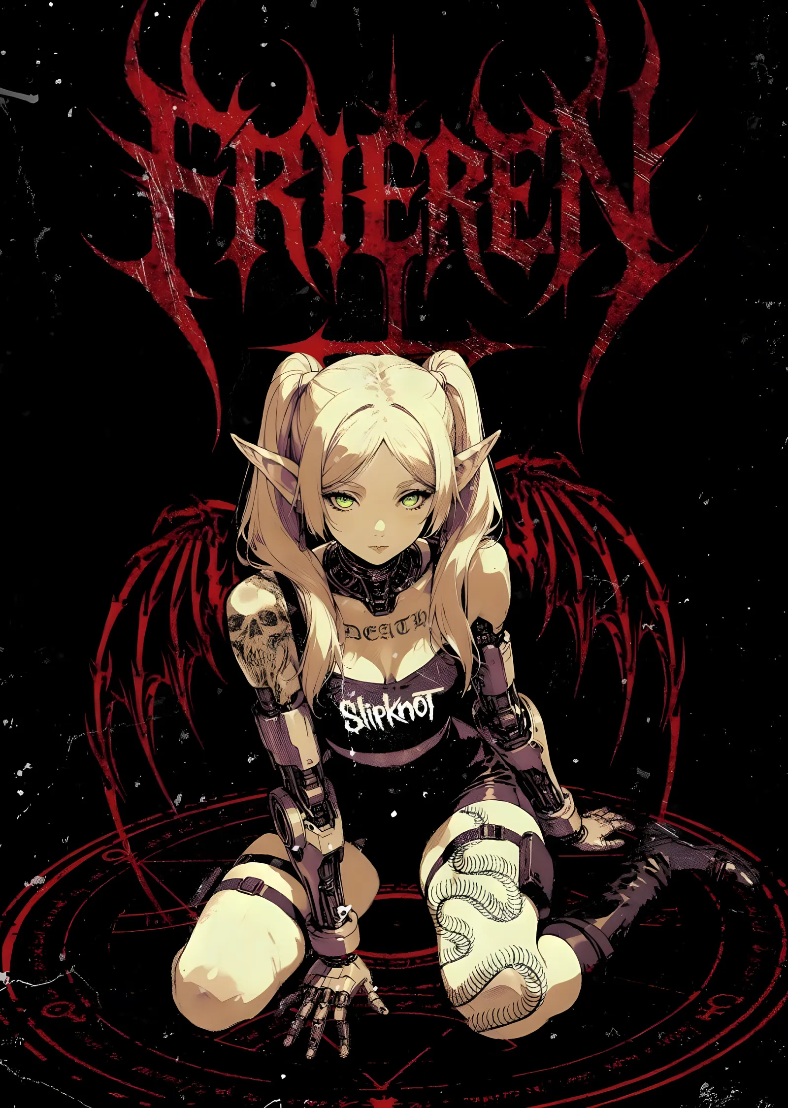 Frieren: Karanlık Metal Estetiği metal tablo