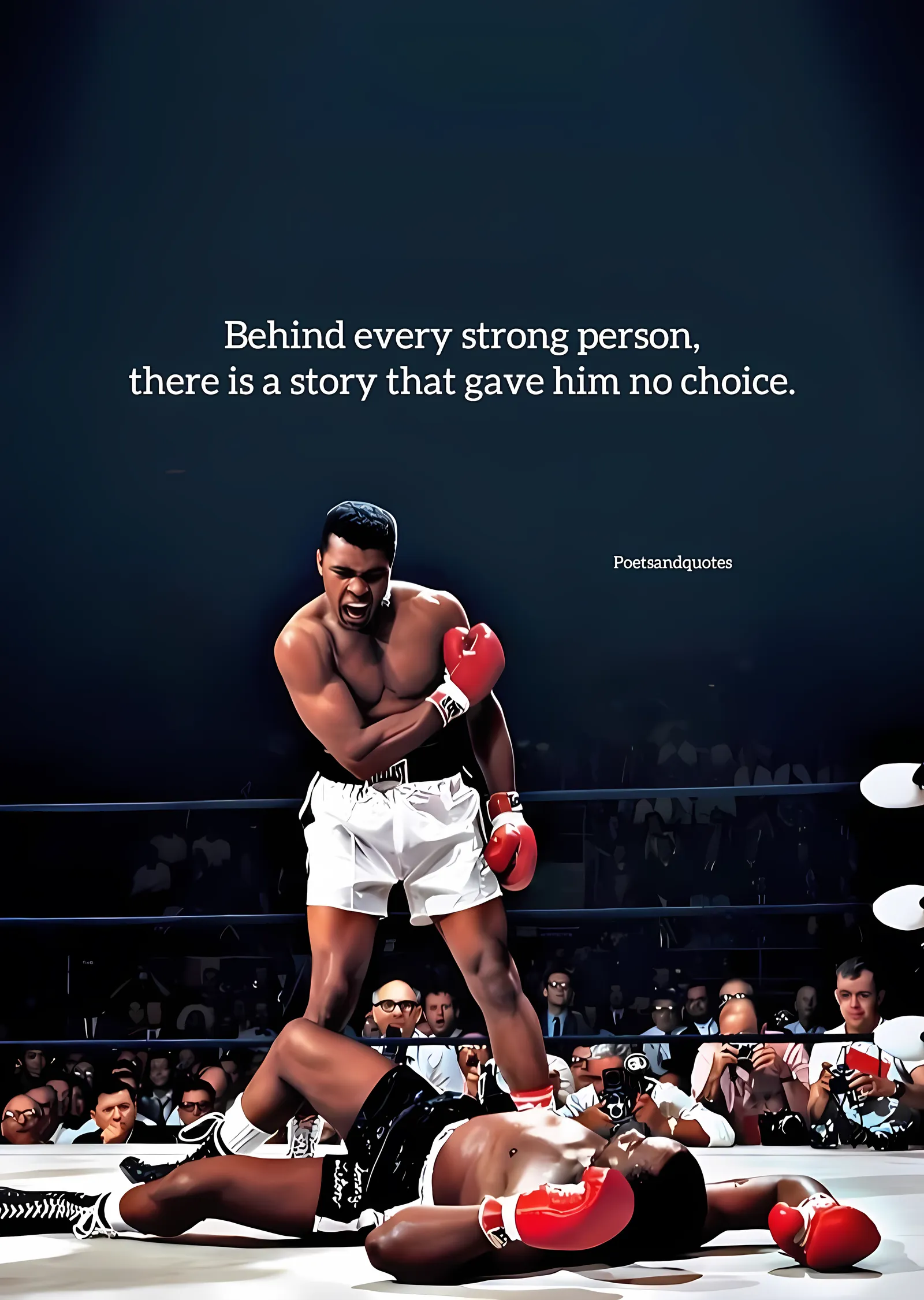 Muhammad Ali: Boxer in Ring metal tablo
