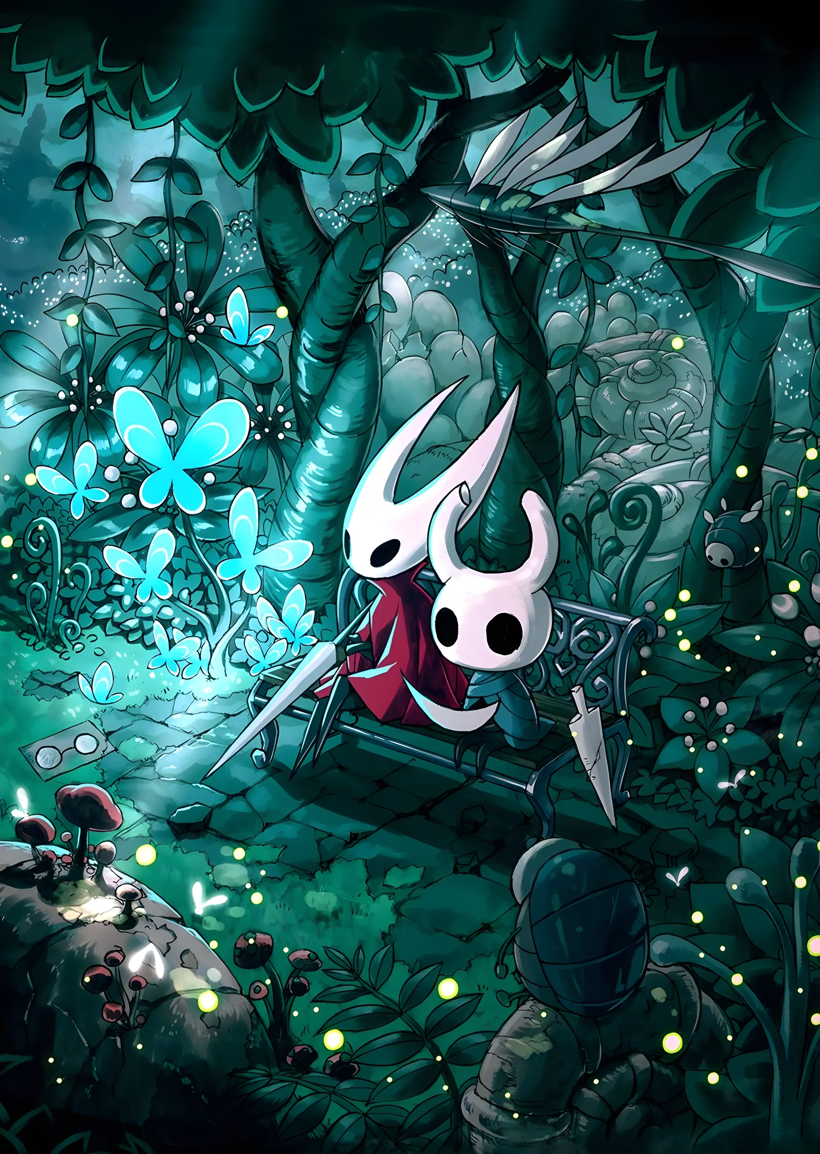 Hollow Knight - Turkuaz Orman metal tablo