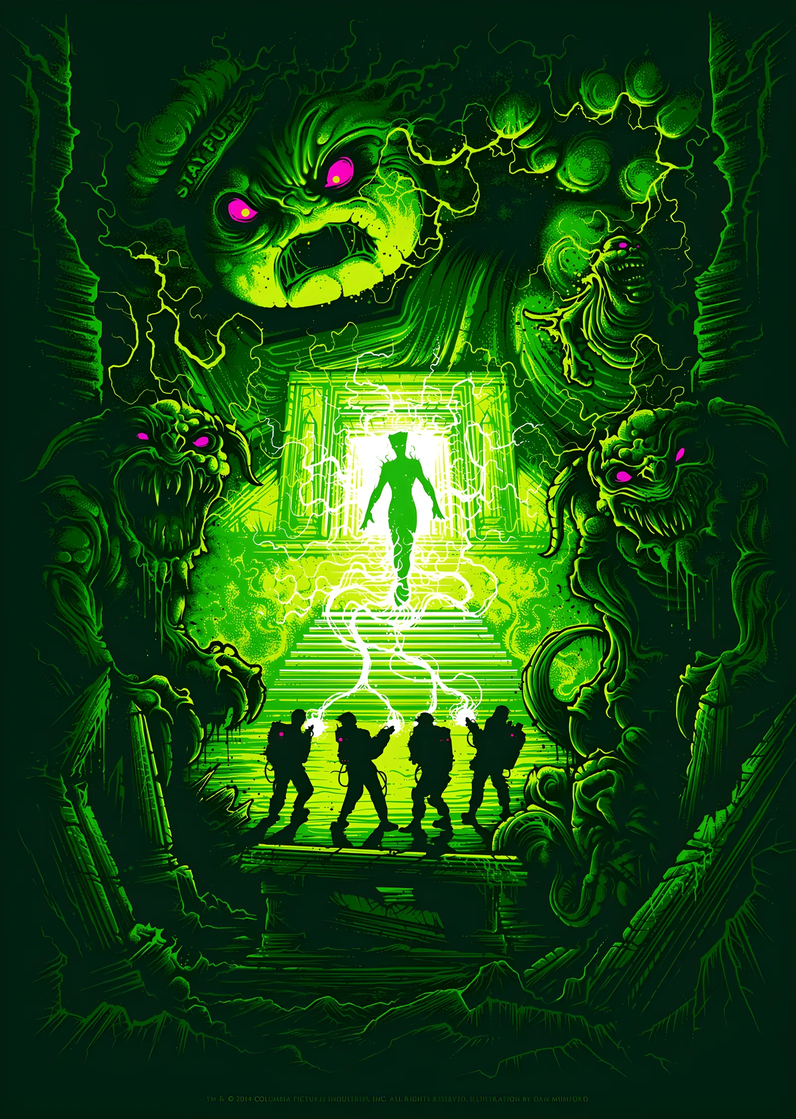Ghostbusters - Yeşil Kapı metal tablo