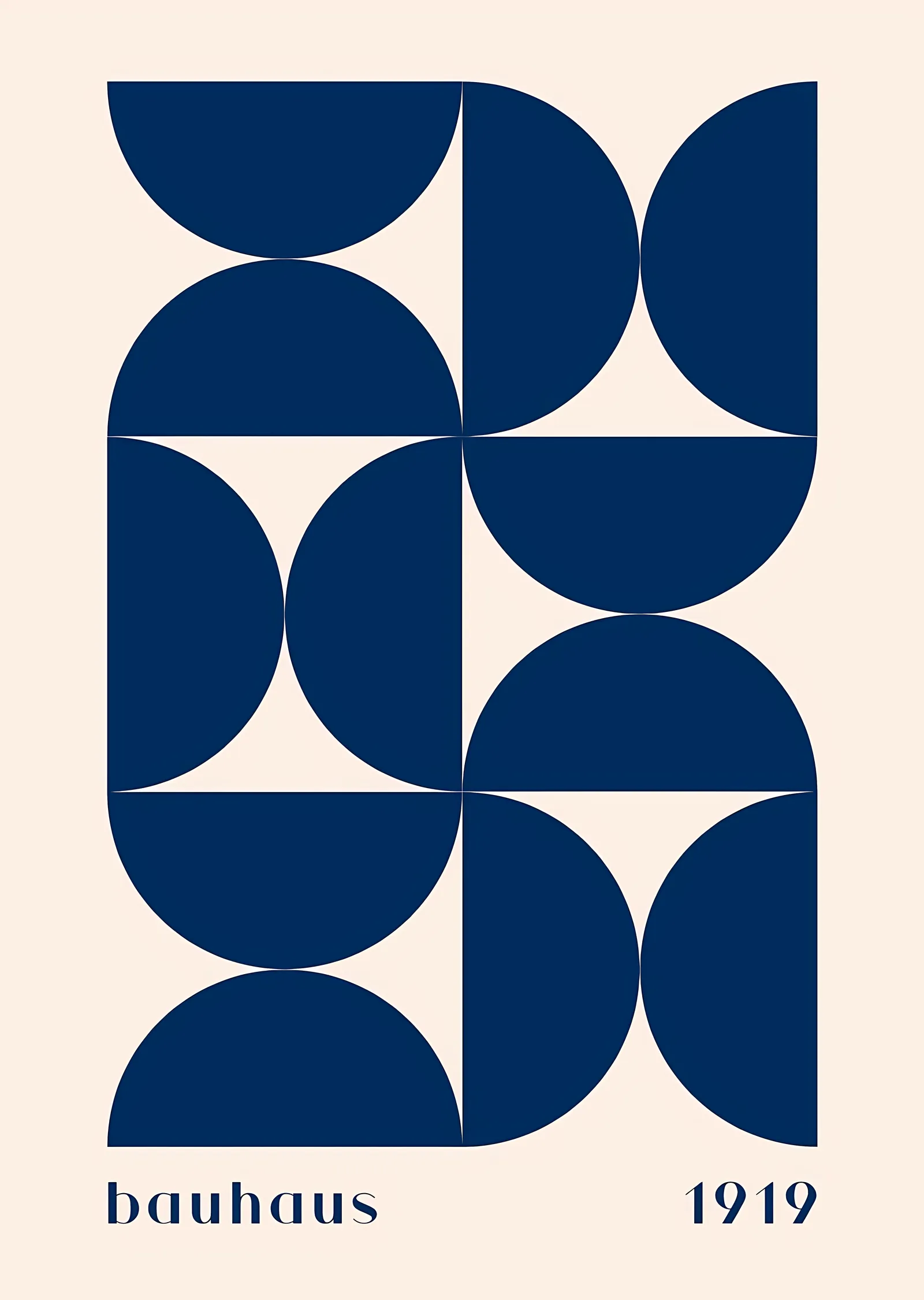 Bauhaus 1919: Lacivert Formlar metal tablo
