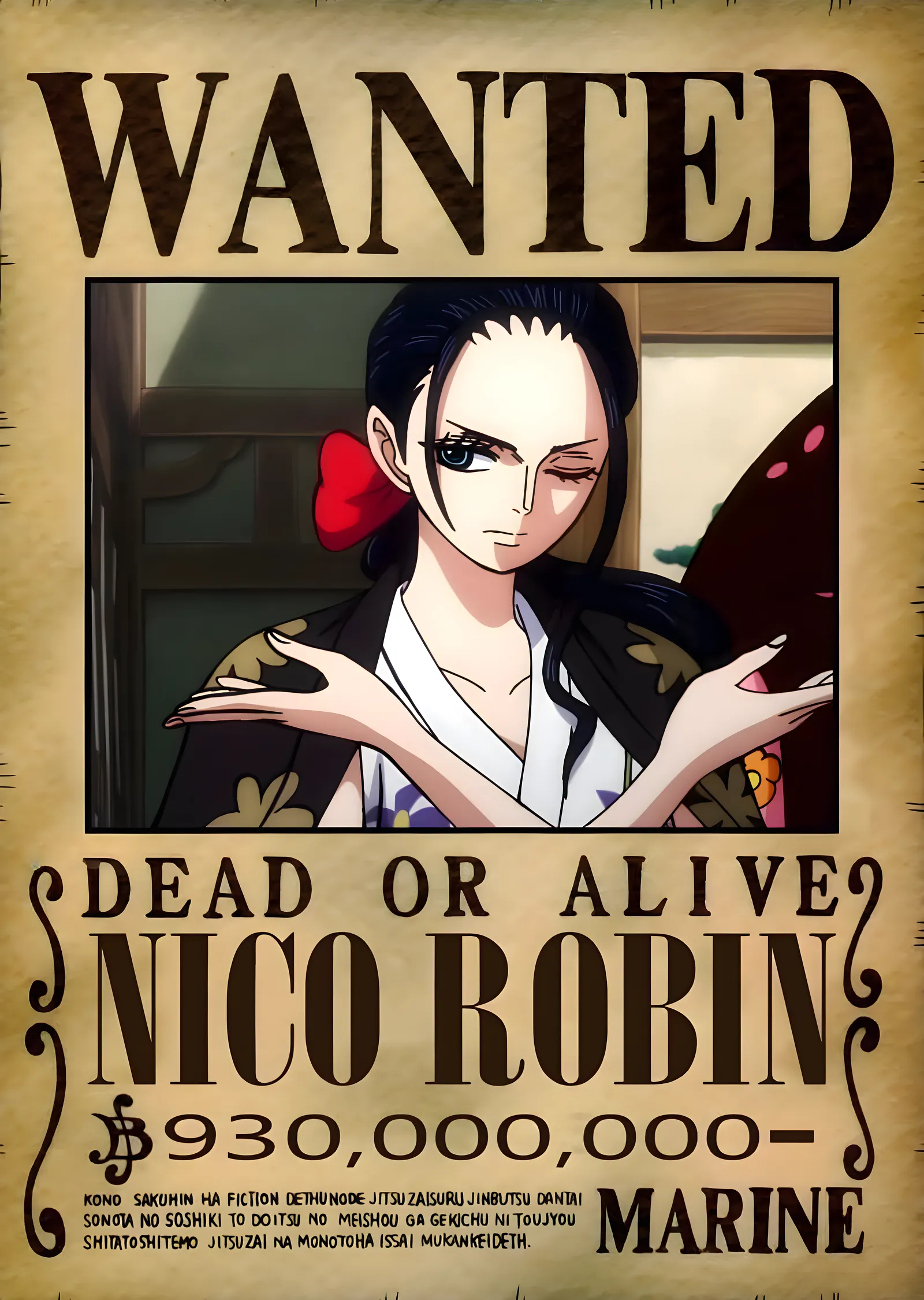 Nico Robin - Dead or Alive metal tablo
