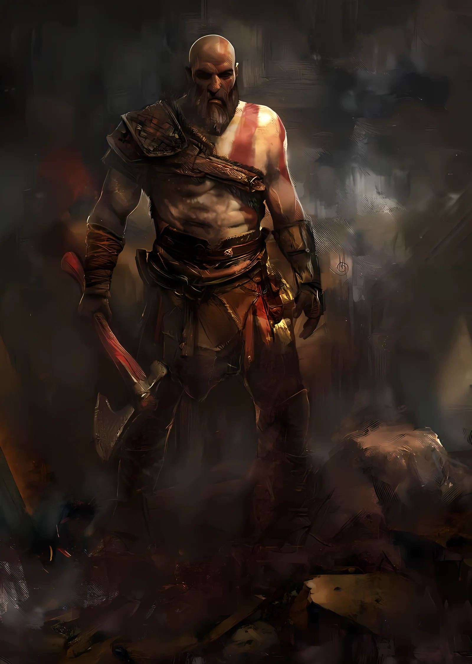 God of War: Kanlı Bıçak metal tablo