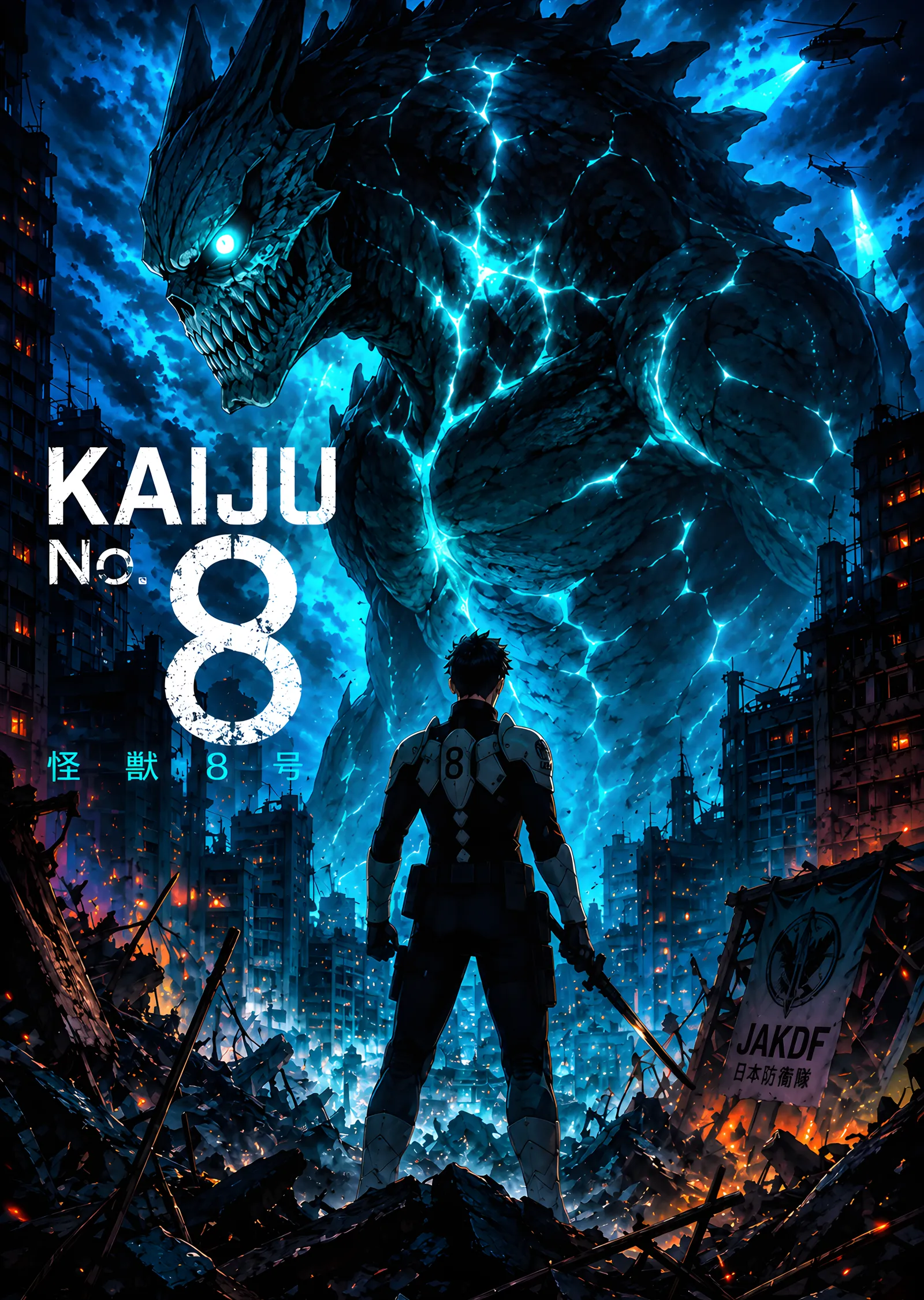 Kaiju No. 8: Mavi Canavarın Gölgesi metal tablo