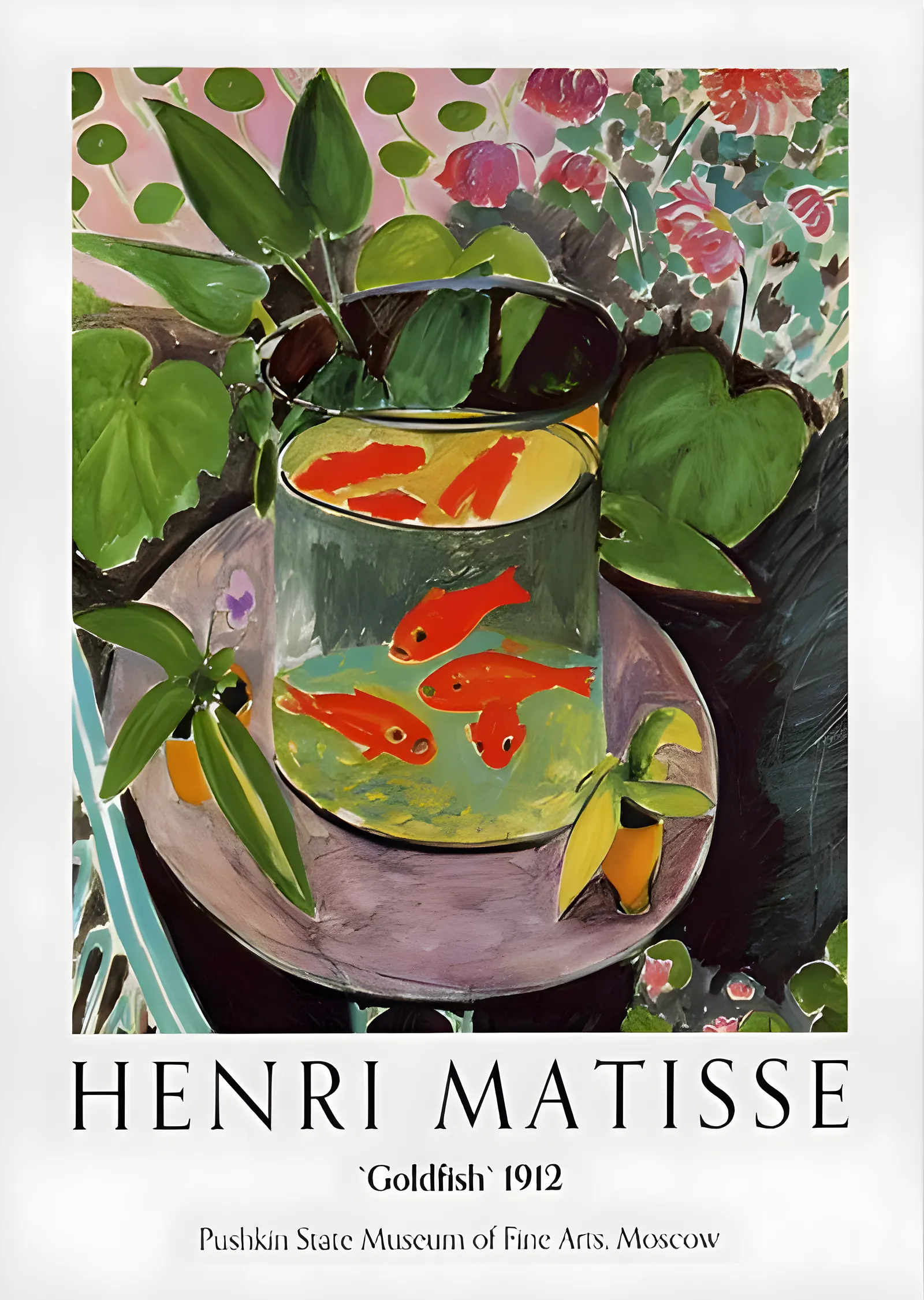 Henri Matisse: Goldfish metal tablo