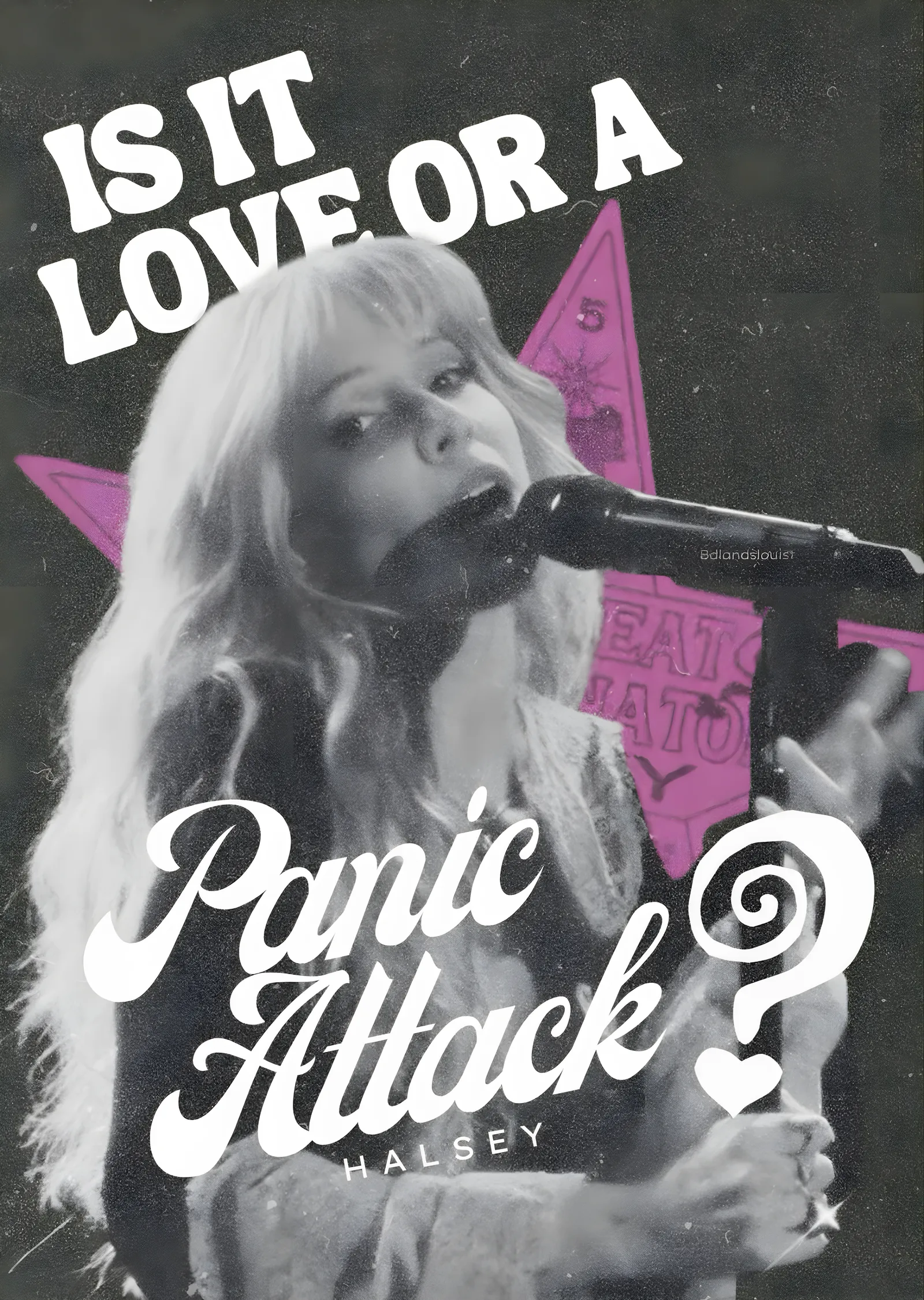 Halsey: Panic Attack metal tablo