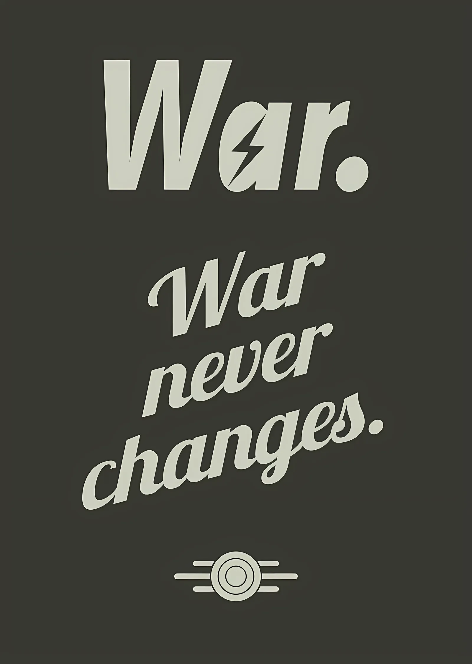 Fallout: War Never Changes metal tablo