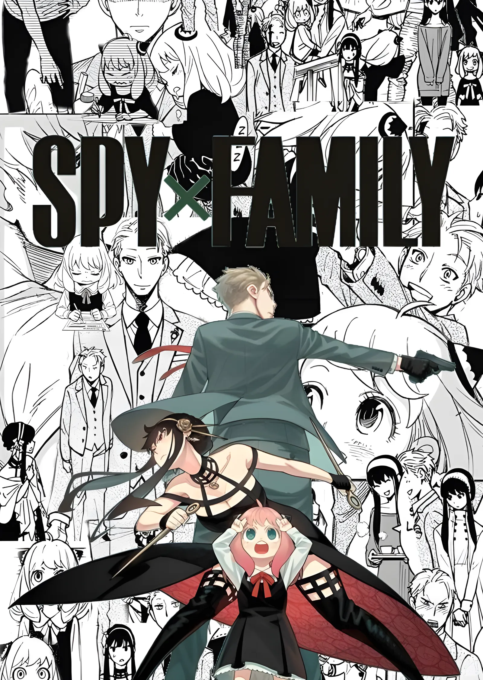Spy x Family: Manga Panelleri Kolajı metal tablo