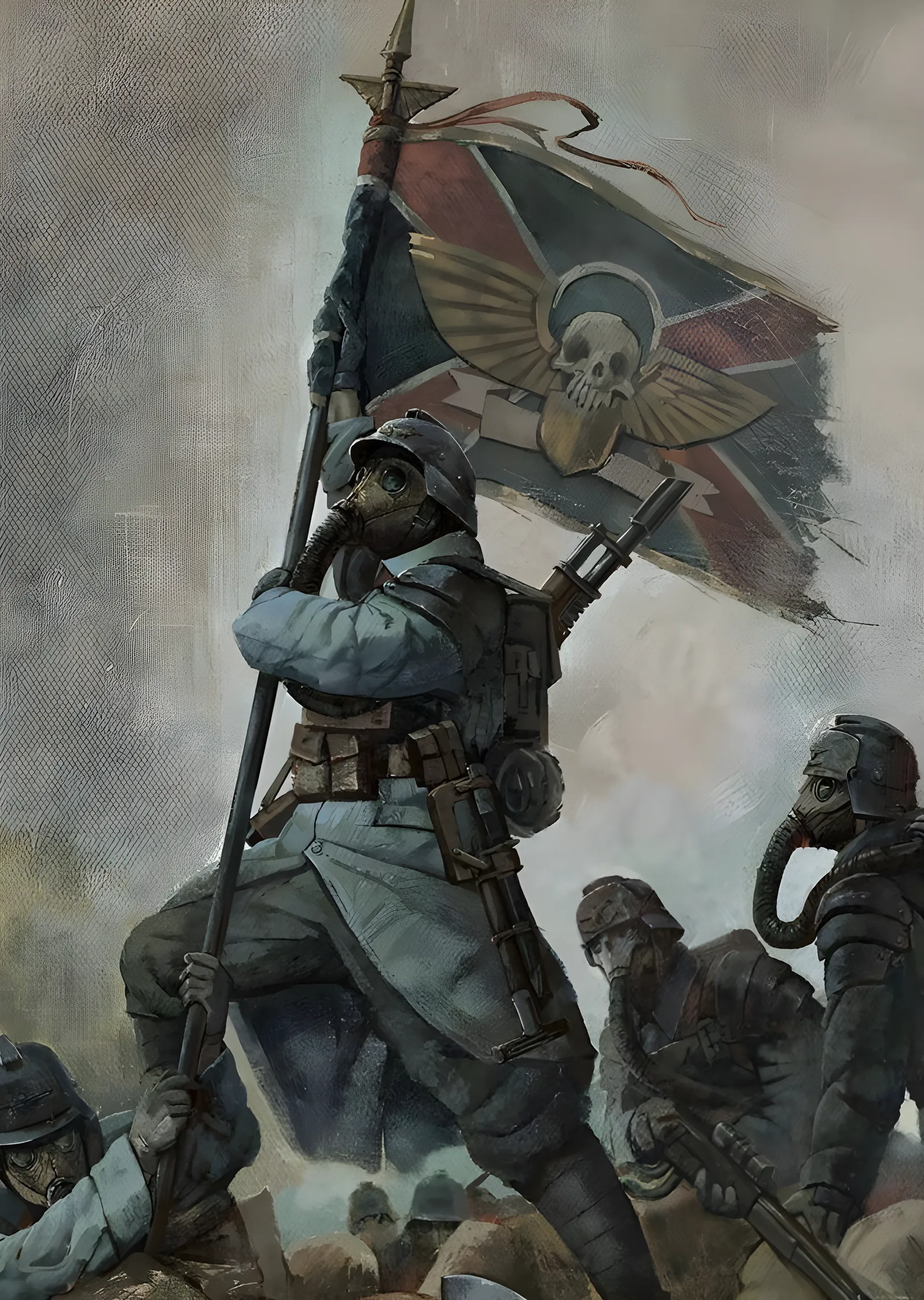 Bayrak Taşıyan Asker metal tablo