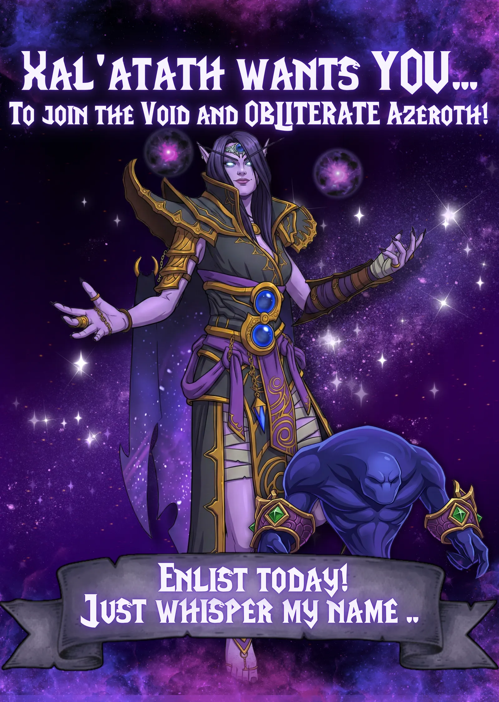 Xal'atath Wants You metal tablo