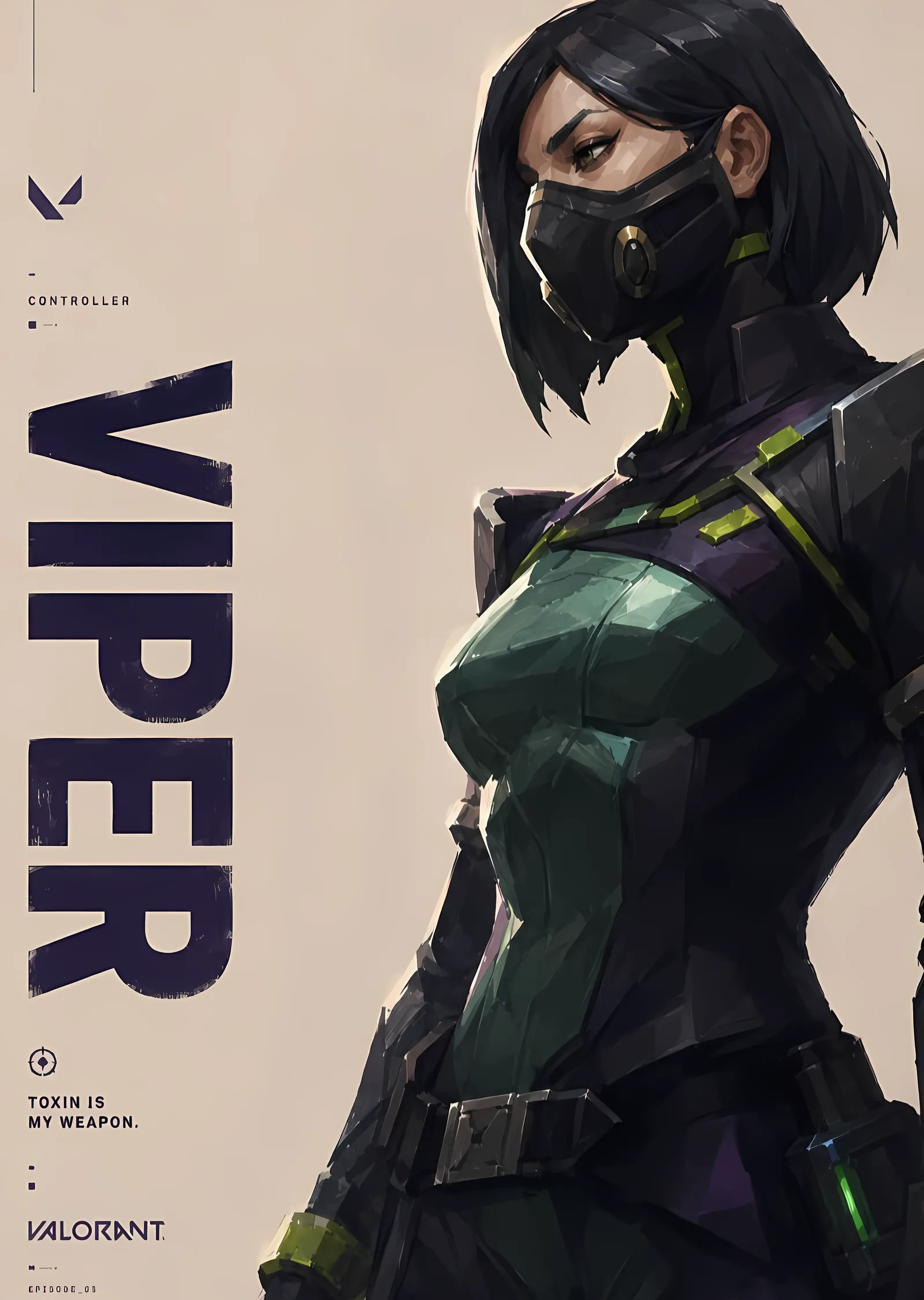 Valorant: Viper Krem metal tablo