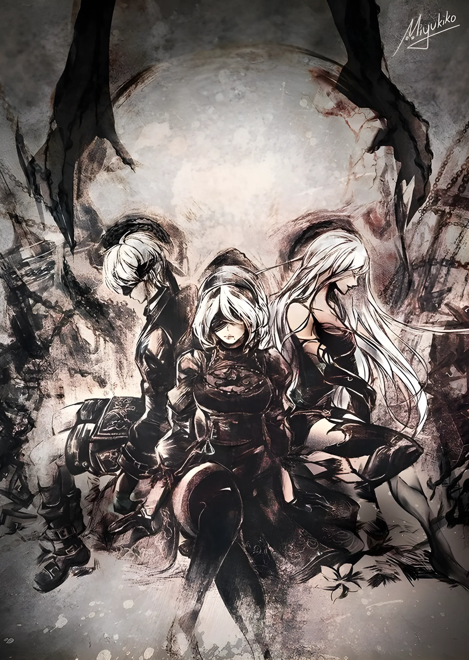NieR: Gri Kadro metal tablo