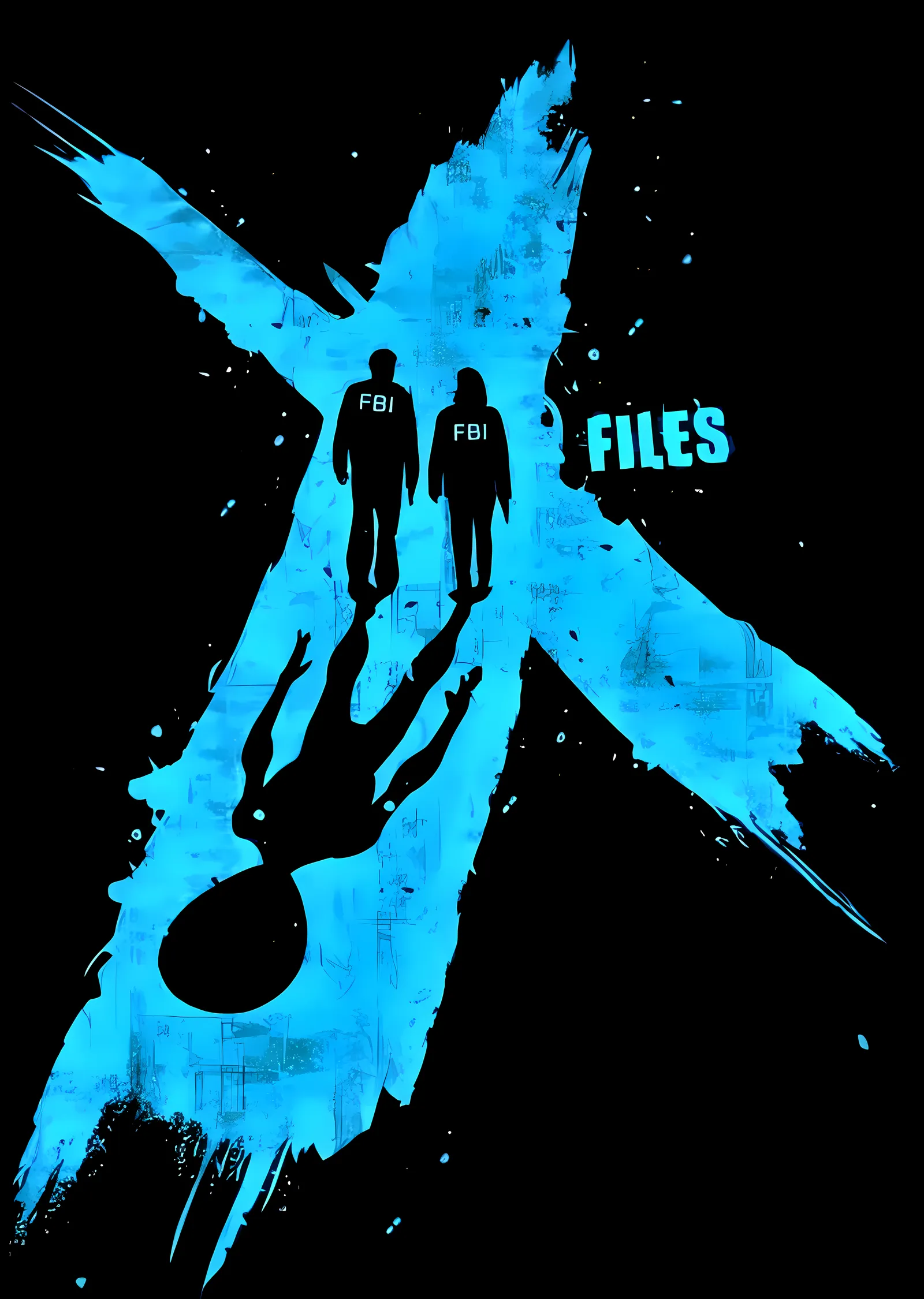 The X-Files · Mavi X metal tablo