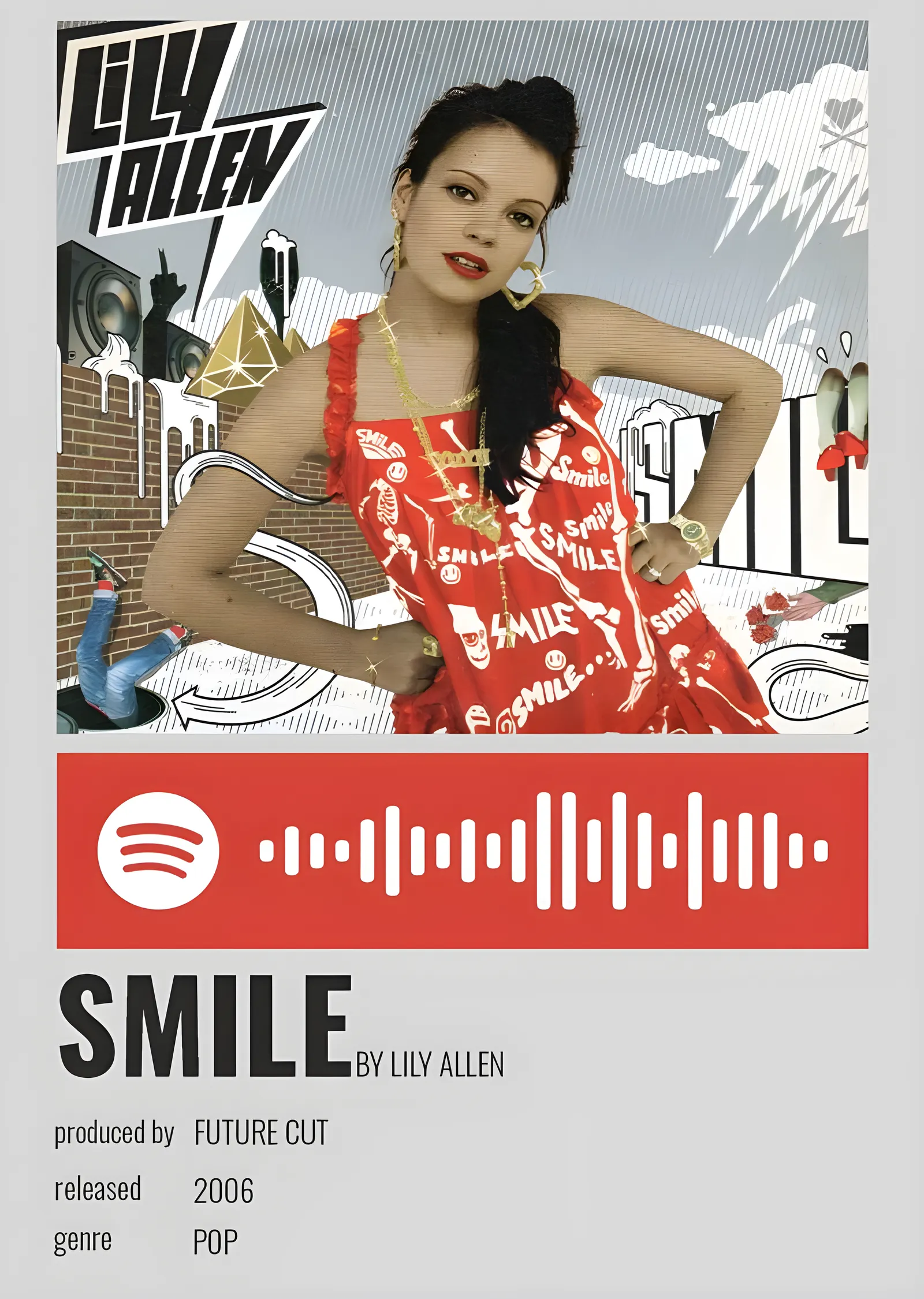 Lily Allen: Smile metal tablo